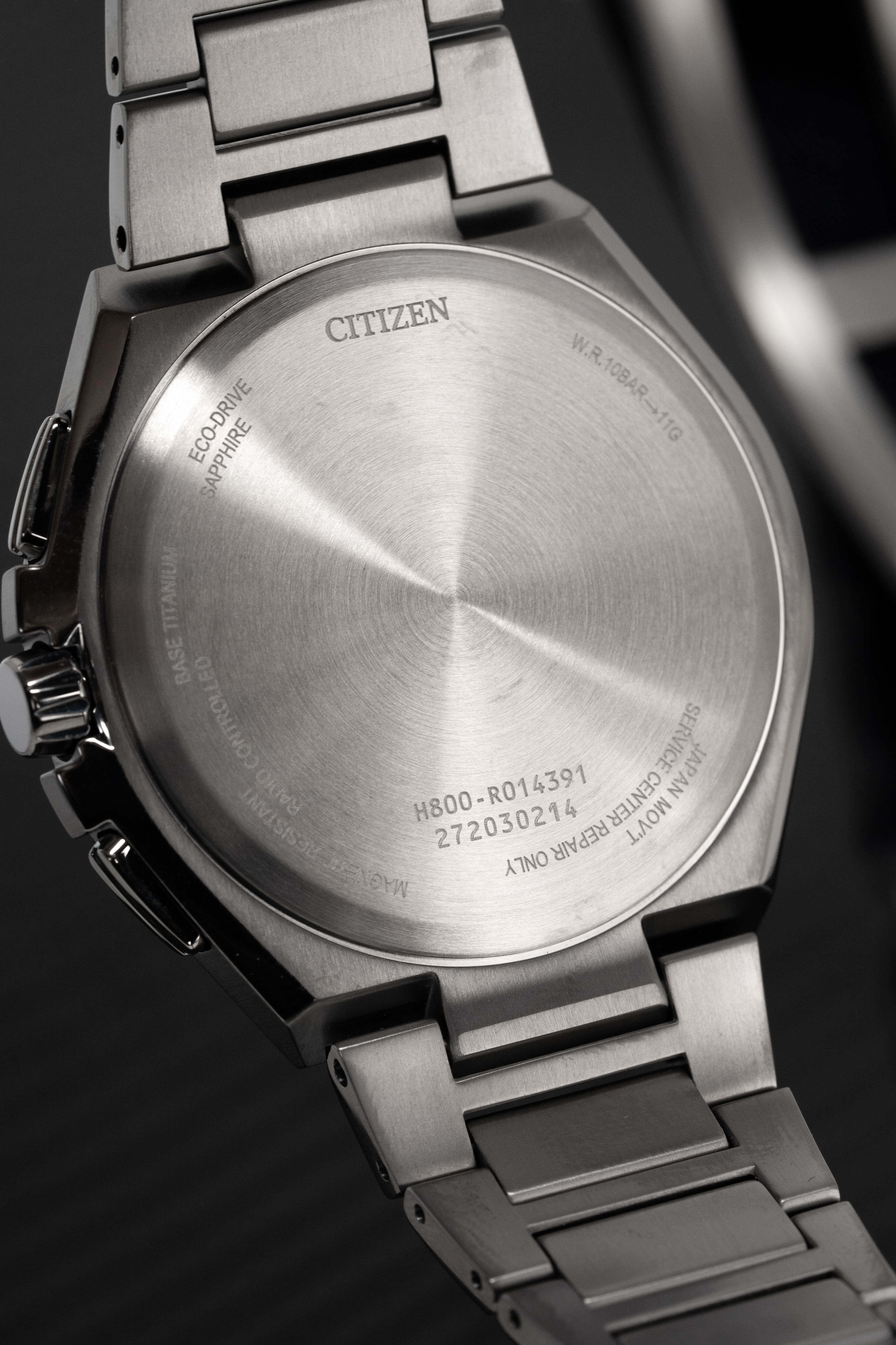 Citizen Men's Watch Chronograph Radio Controlled Eco-Drive Titanium Black