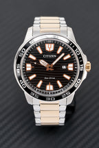 Citizen Men's Watch Eco-Drive Marine Two-Tone Black