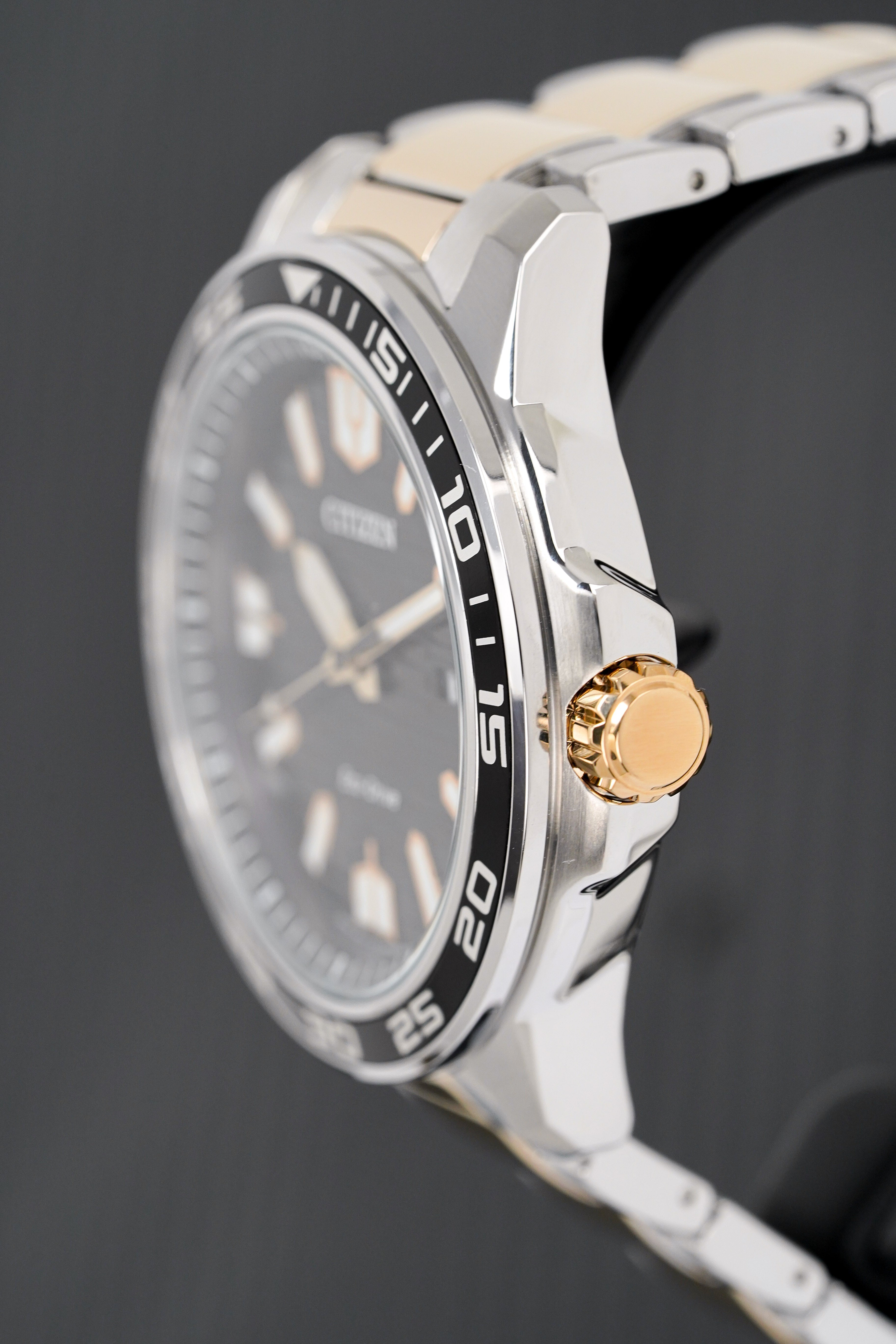 Citizen Men's Watch Eco-Drive Marine Two-Tone Black