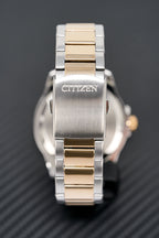 Citizen Men's Watch Eco-Drive Marine Two-Tone Black