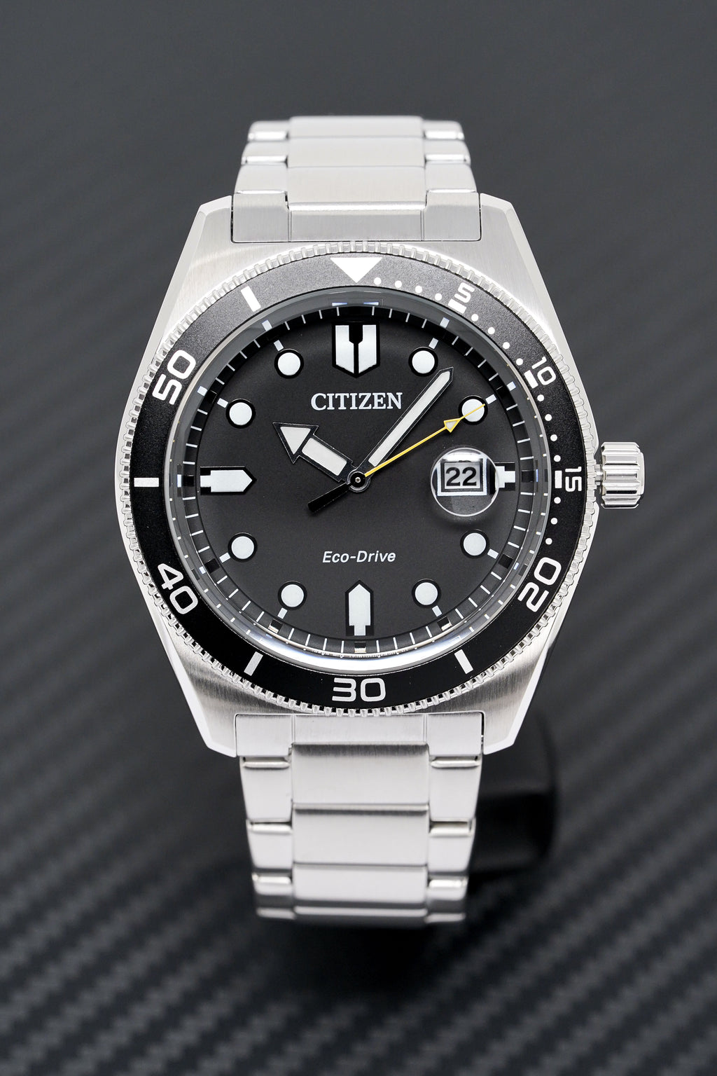 Citizen Men's Watch Eco-Drive Sport Black Silver