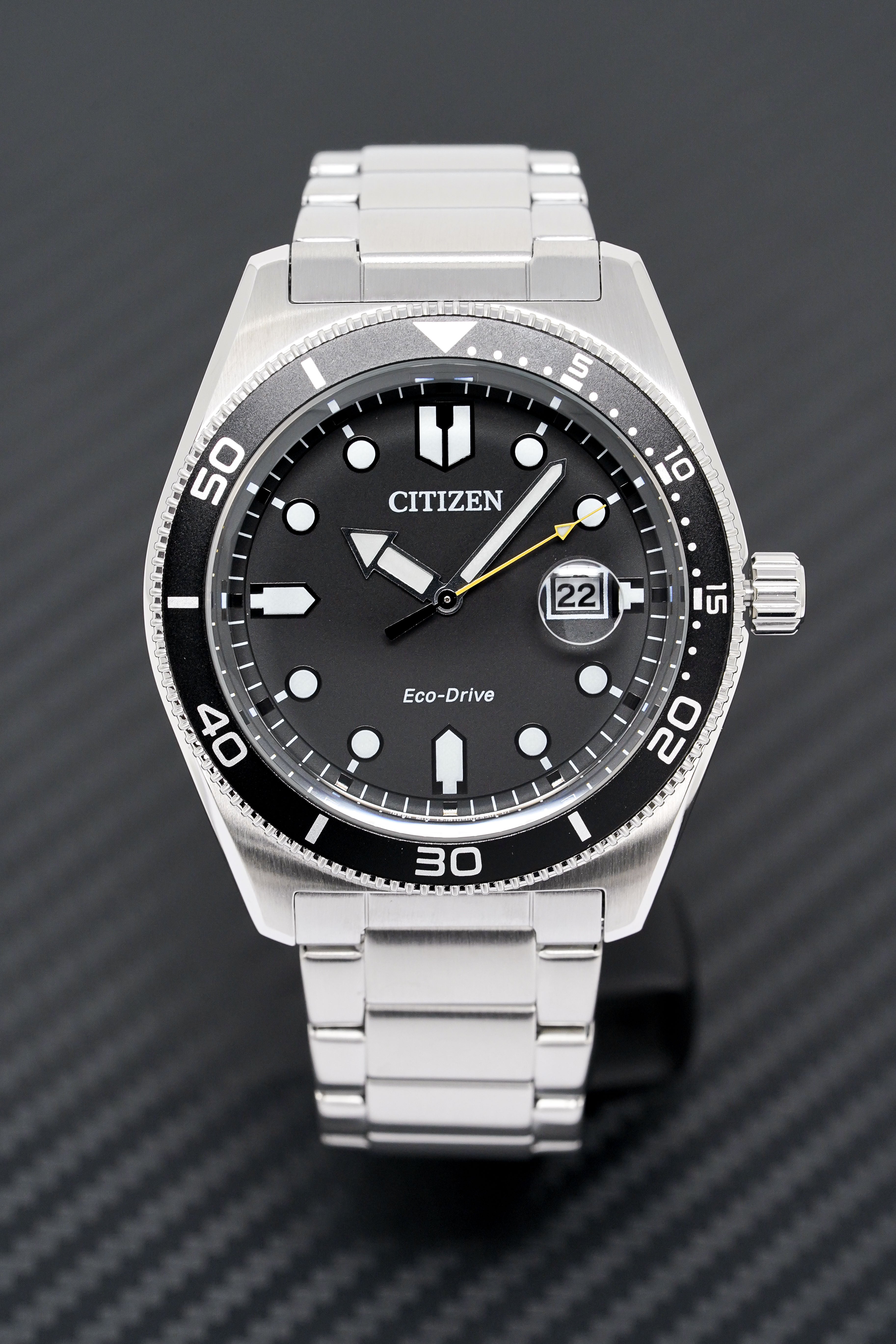 Citizen Men's Watch Eco-Drive Sport Black Silver