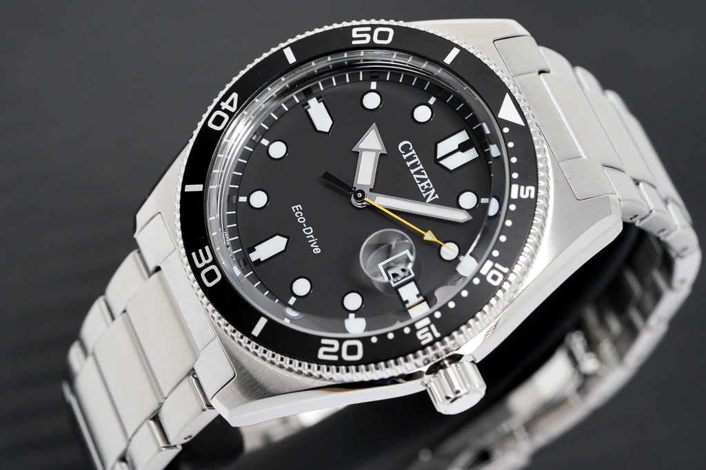Citizen Men's Watch Eco-Drive Sport Black Silver
