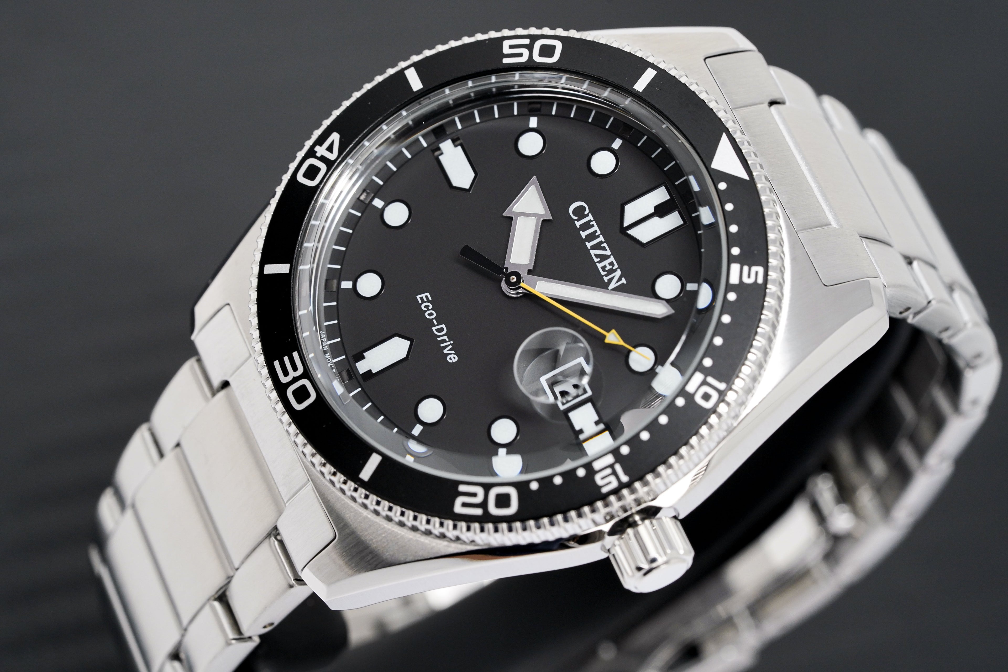 Citizen Men's Watch Eco-Drive Sport Black Silver