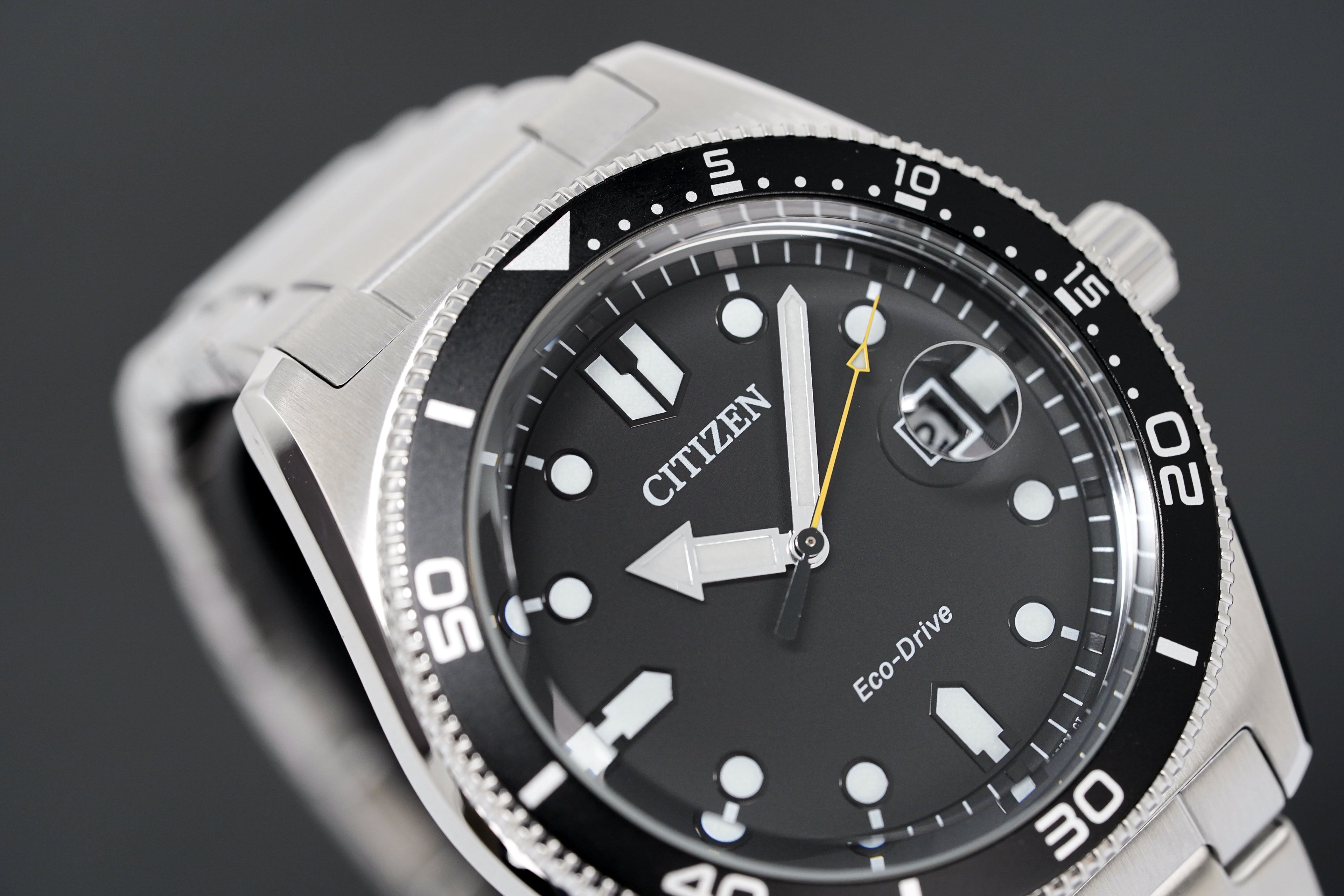 Citizen Men's Watch Eco-Drive Sport Black Silver