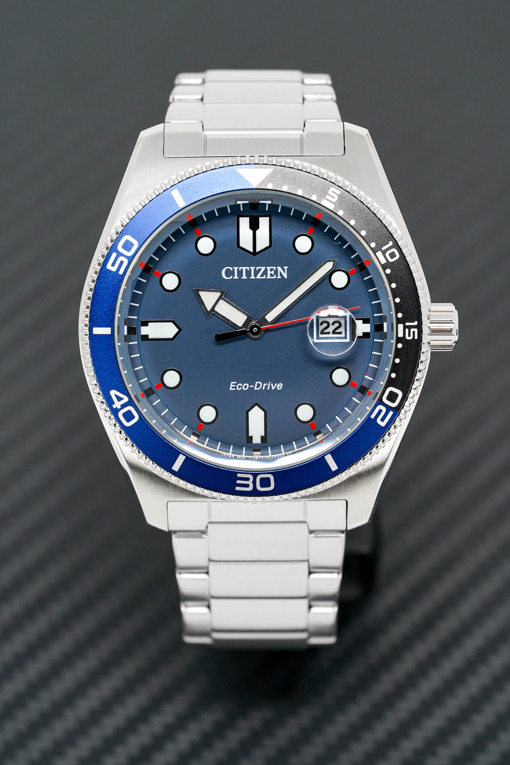 Citizen Men's Watch Eco-Drive Sport Blue Silver