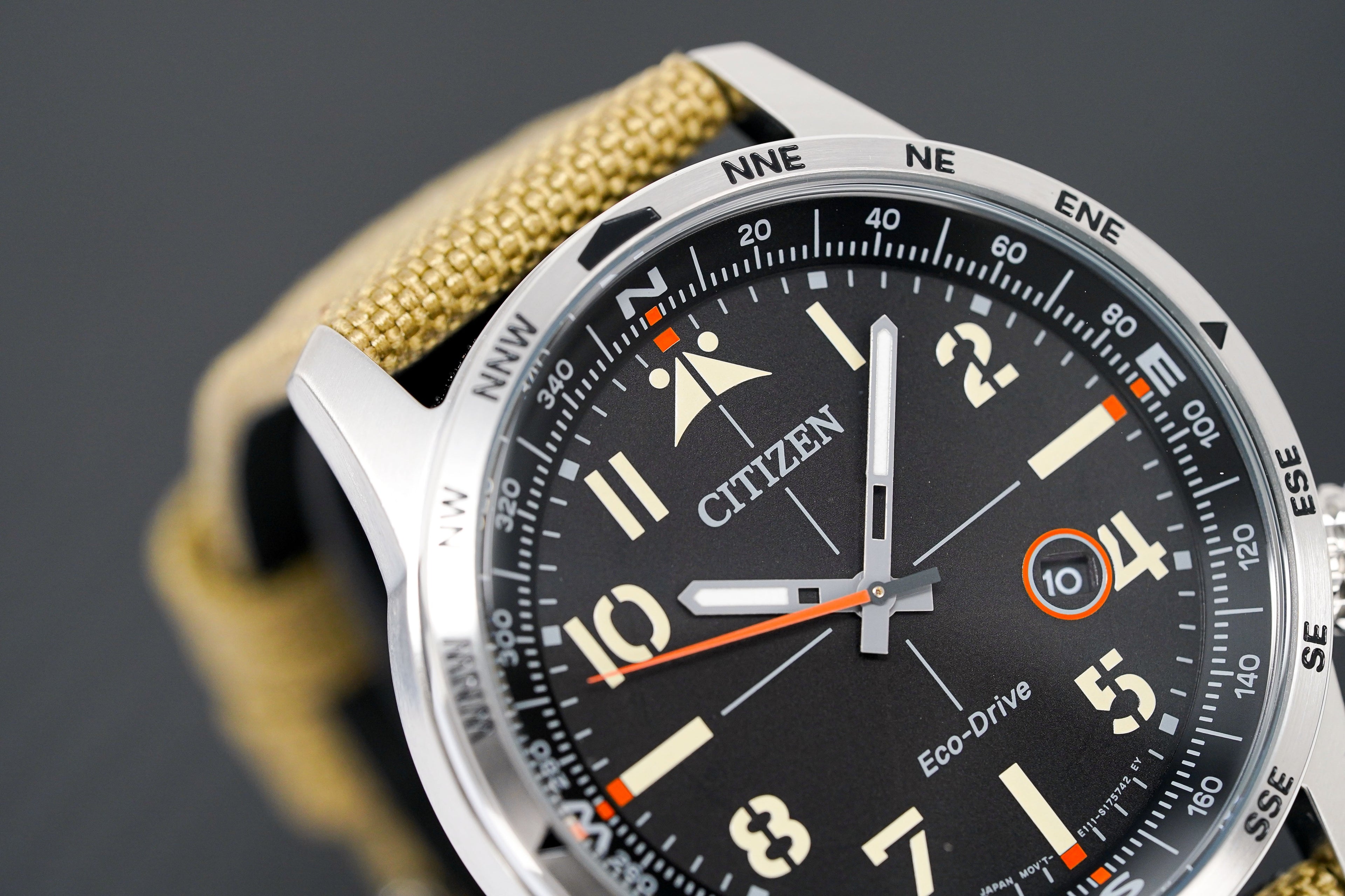 Citizen Men's Watch Eco-Drive Aviator Sand