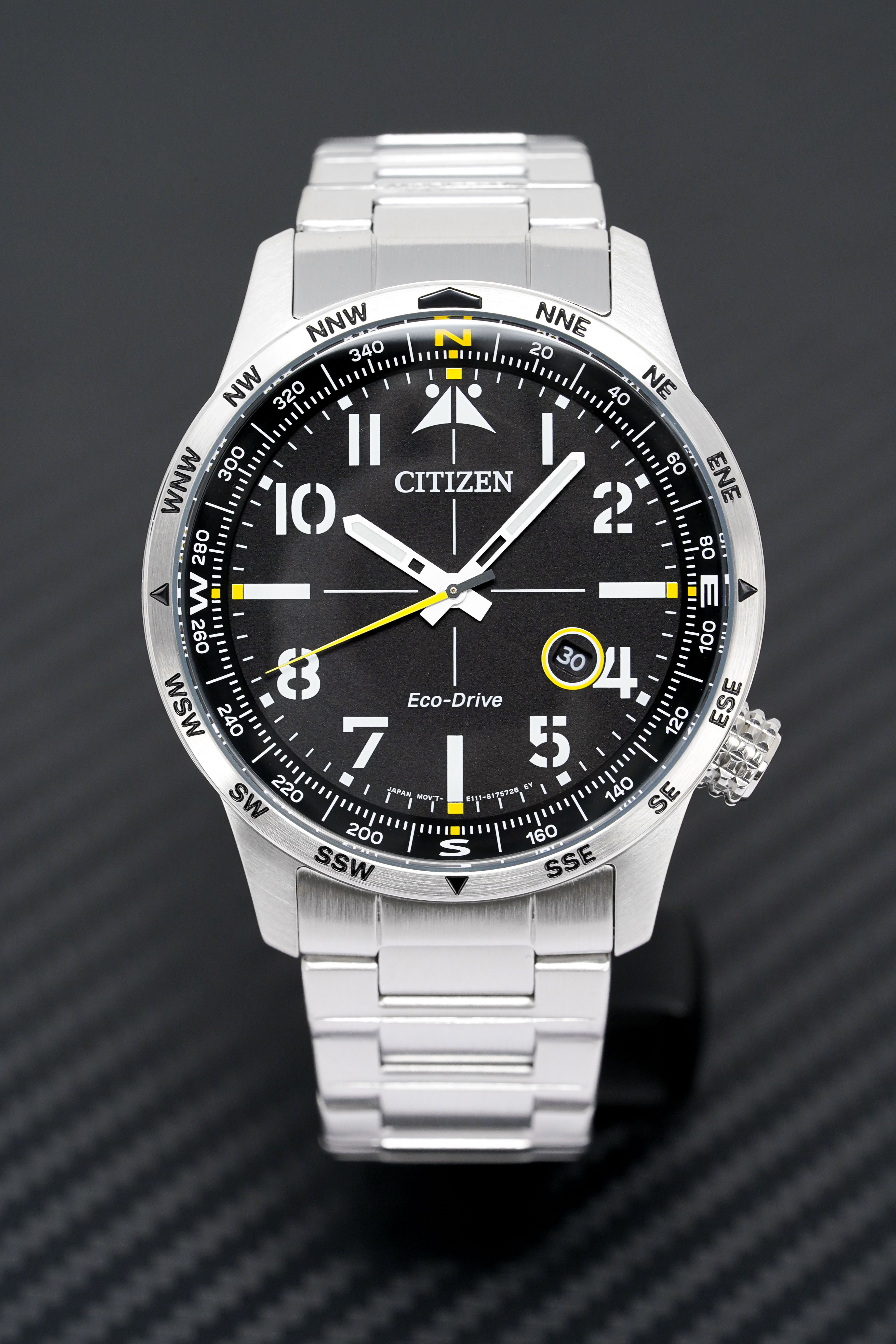 Citizen Men's Watch Eco-Drive Aviator Black