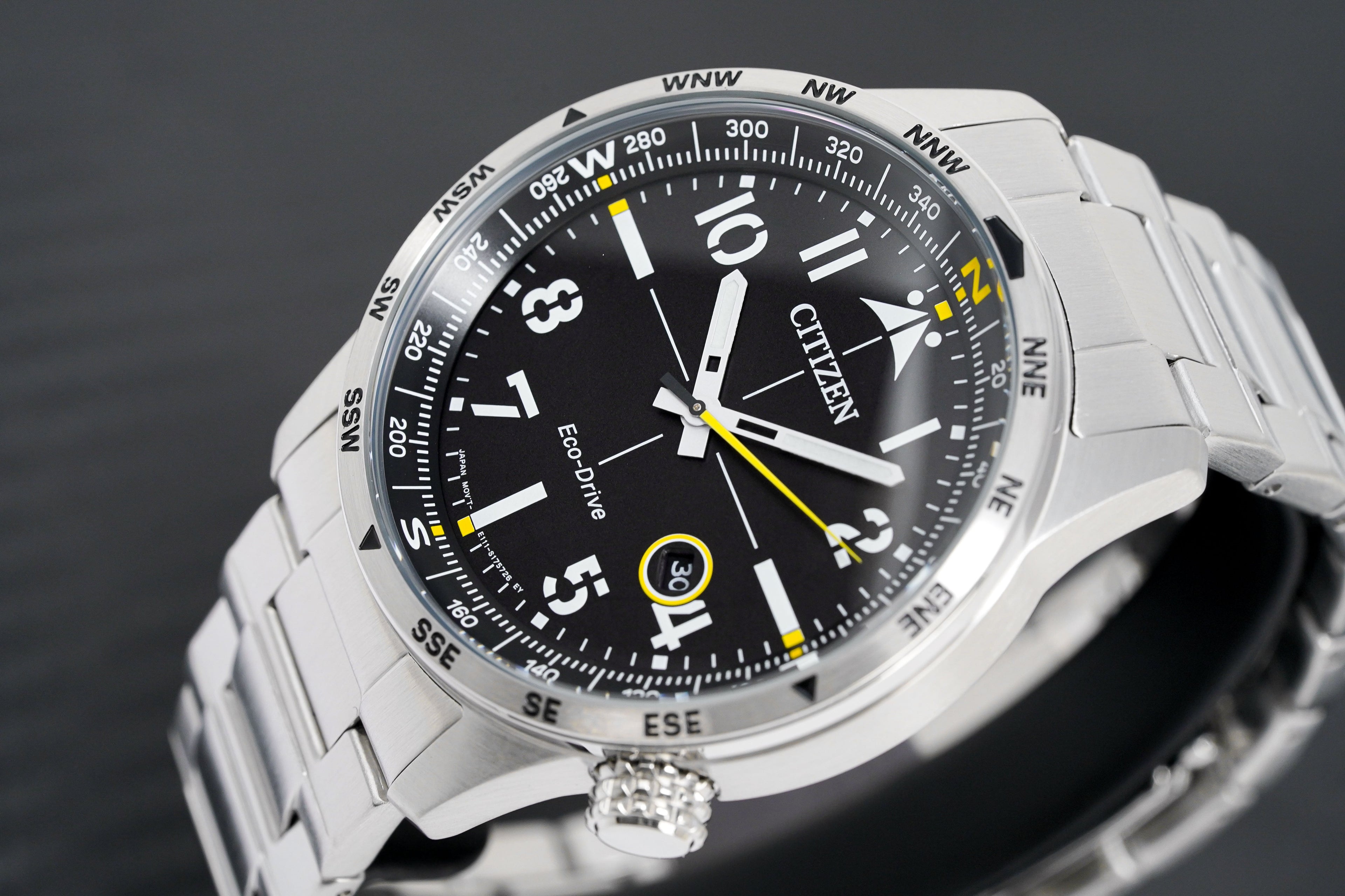 Citizen Men's Watch Eco-Drive Aviator Black