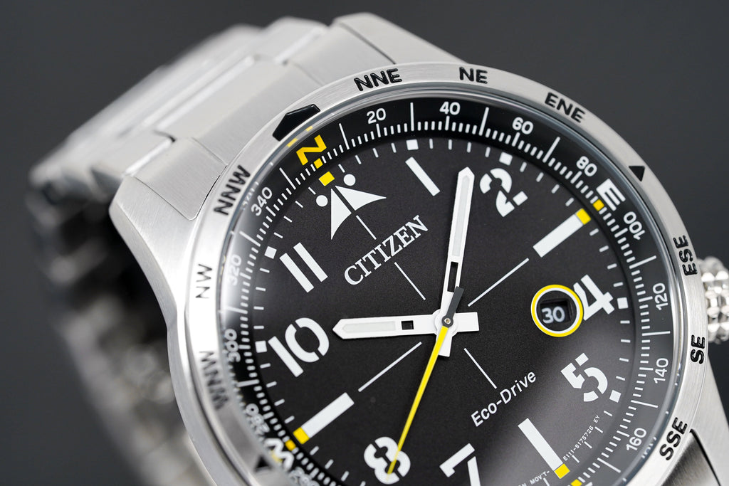 Citizen Men's Watch Eco-Drive Aviator Black