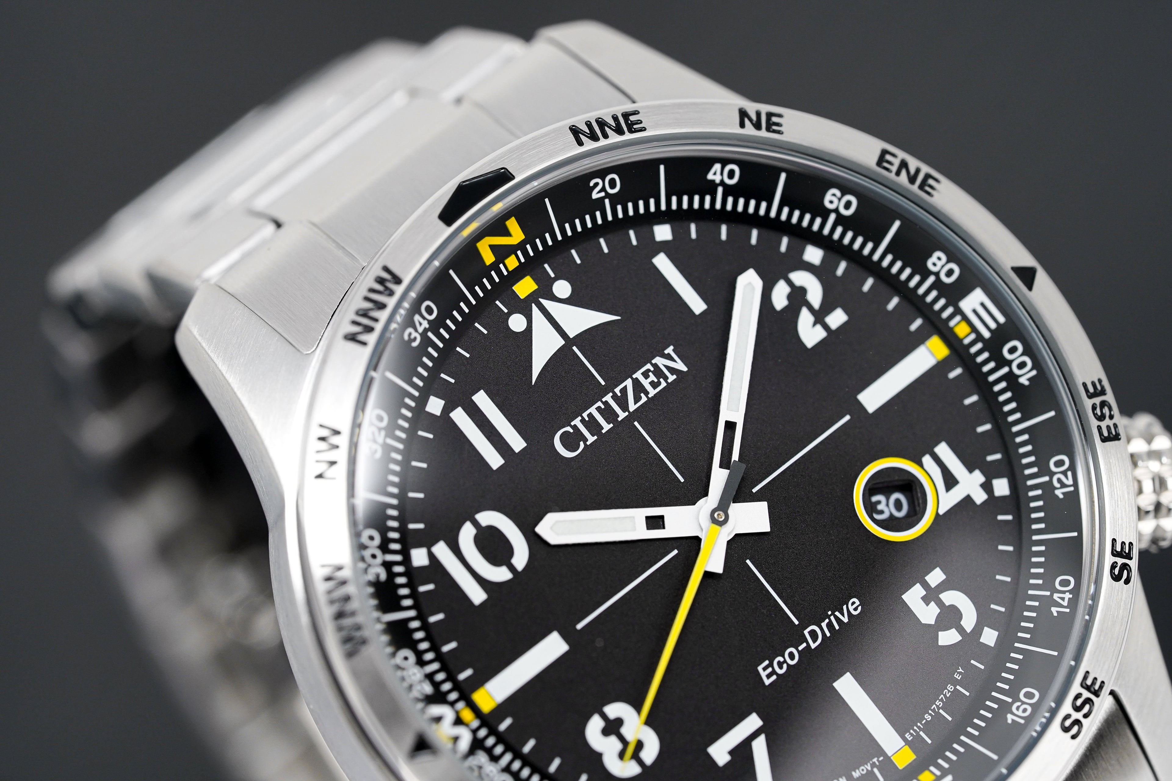 Citizen Men's Watch Eco-Drive Aviator Black