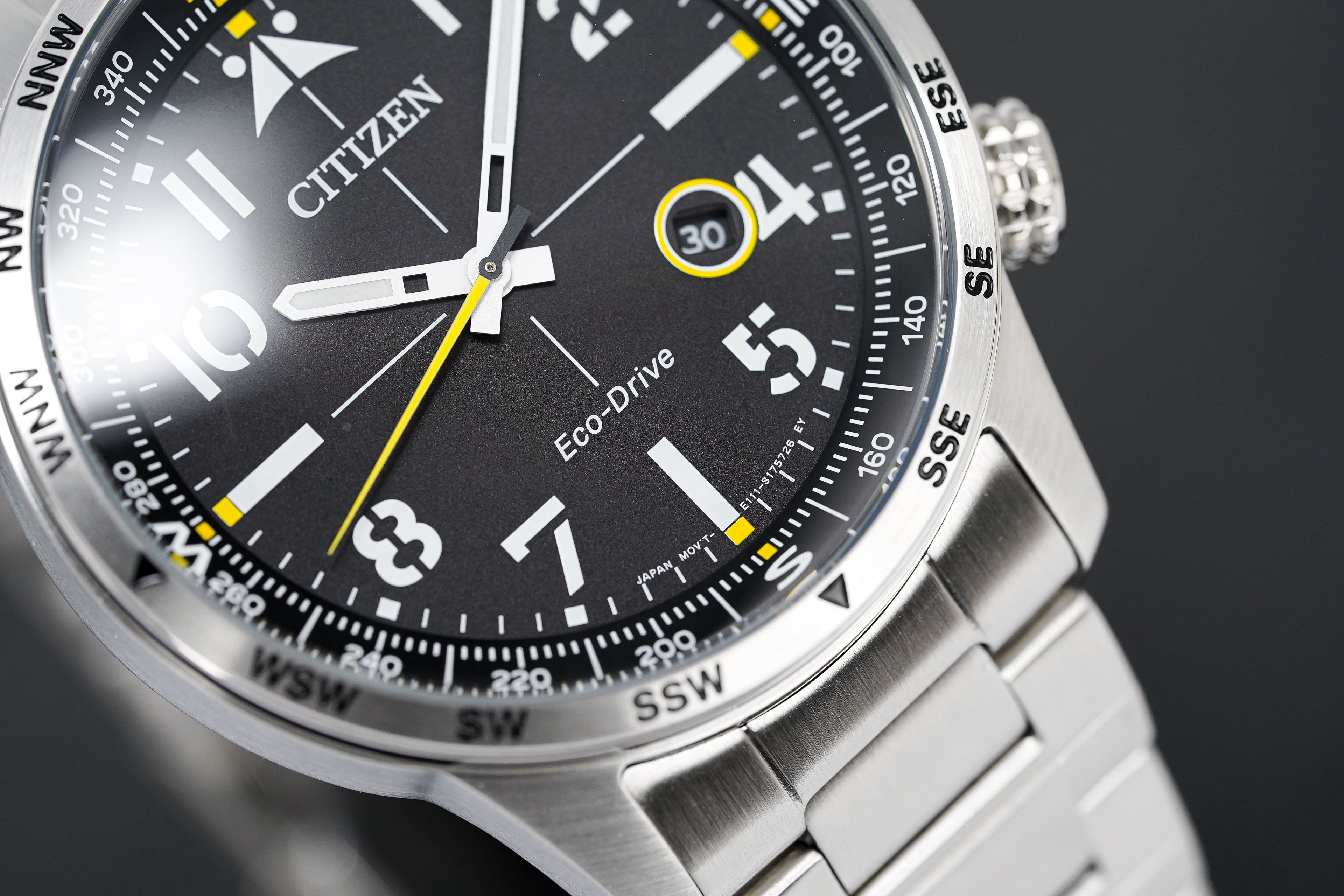 Citizen Men's Watch Eco-Drive Aviator Black