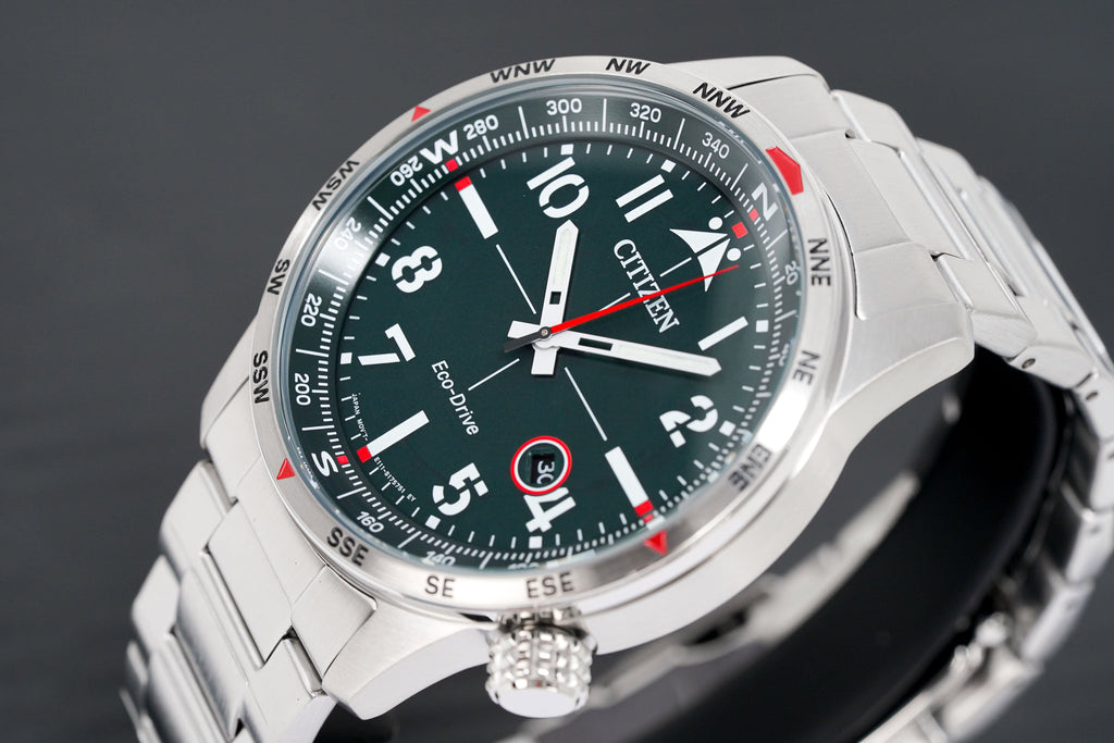 Citizen Men's Watch Eco-Drive Aviator Green