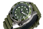 Citizen Men's Watch Eco-Drive Dive Olive Silicone Strap