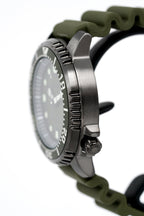 Citizen Men's Watch Eco-Drive Dive Olive Silicone Strap