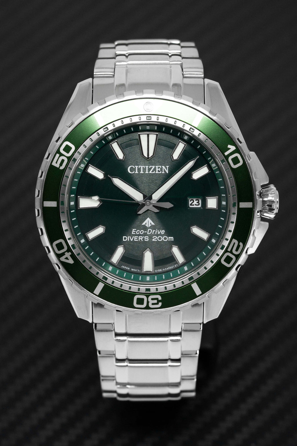 Citizen Men's Watch Eco-Drive Dive Stainless Steel Bracelet Green