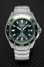 Citizen Men's Watch Eco-Drive Dive Stainless Steel Bracelet Green