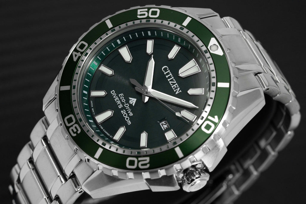 Citizen Men's Watch Eco-Drive Dive Stainless Steel Bracelet Green