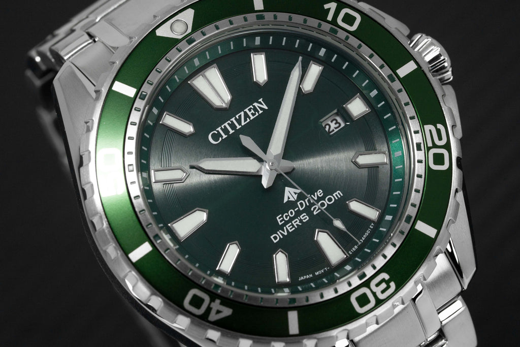 Citizen Men's Watch Eco-Drive Dive Stainless Steel Bracelet Green