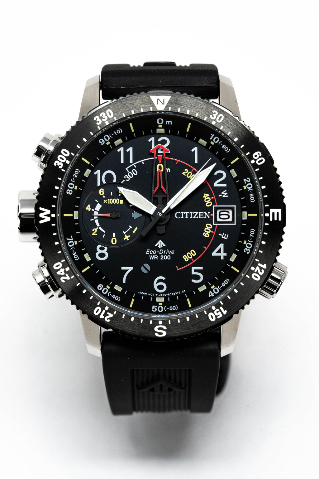 Citizen Men's Watch Eco-Drive Diver Marine Promaster Black Red