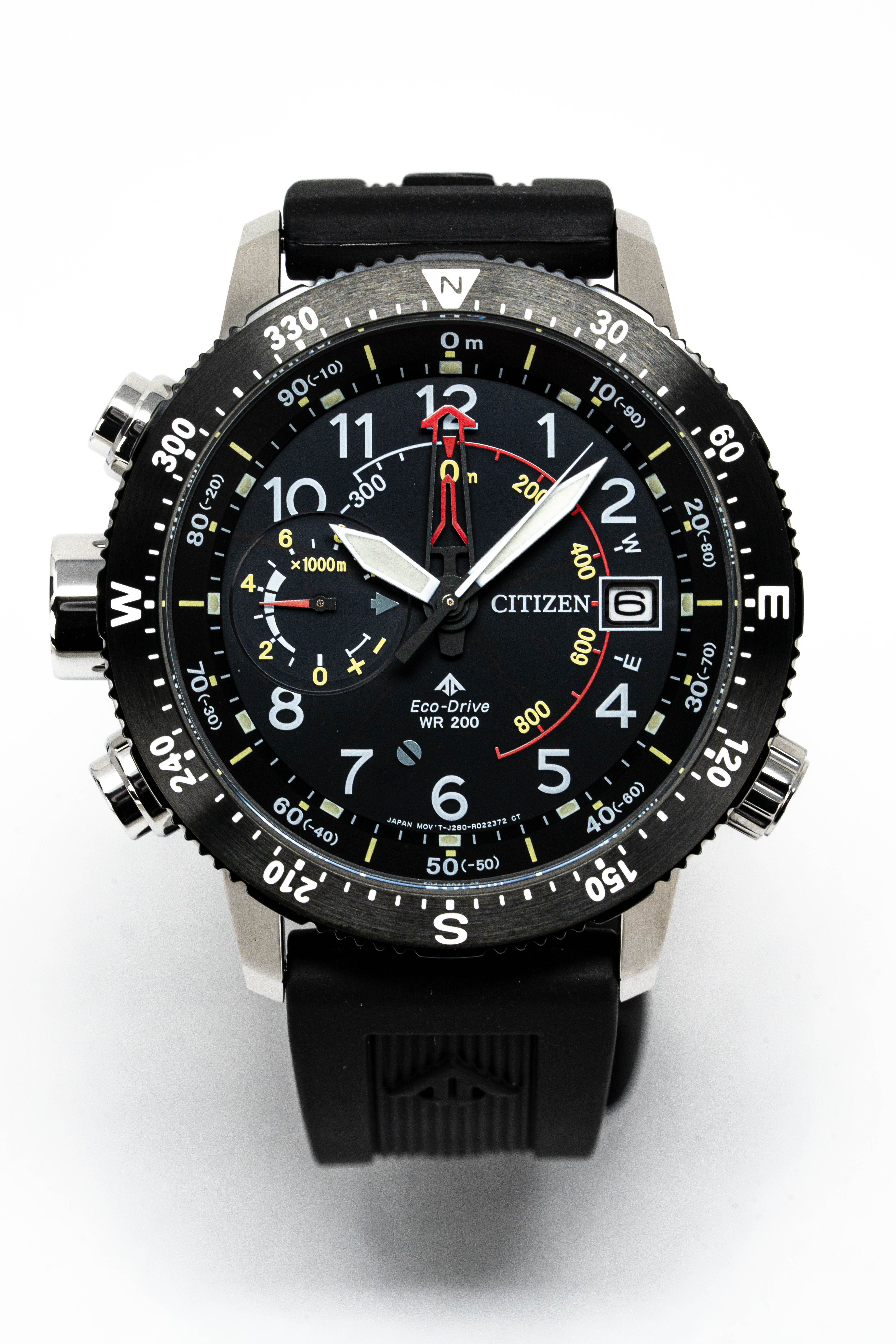 Citizen Men's Watch Eco-Drive Diver Marine Promaster Black Red