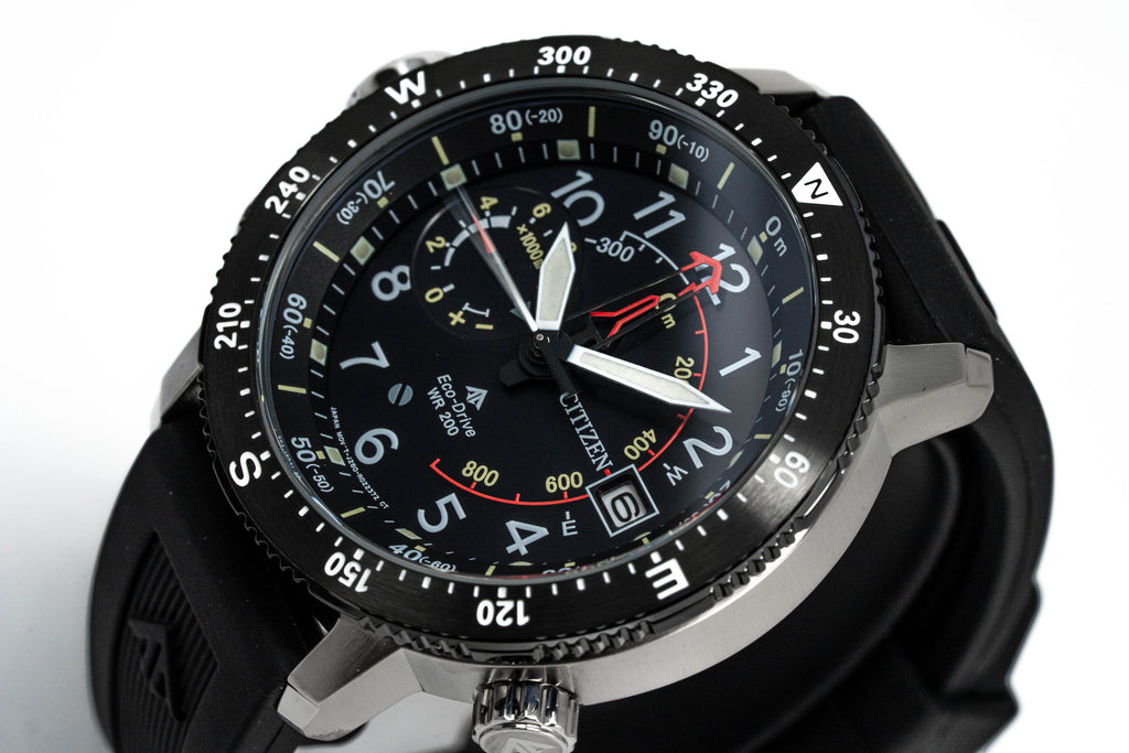 Citizen Men's Watch Eco-Drive Diver Marine Promaster Black Red