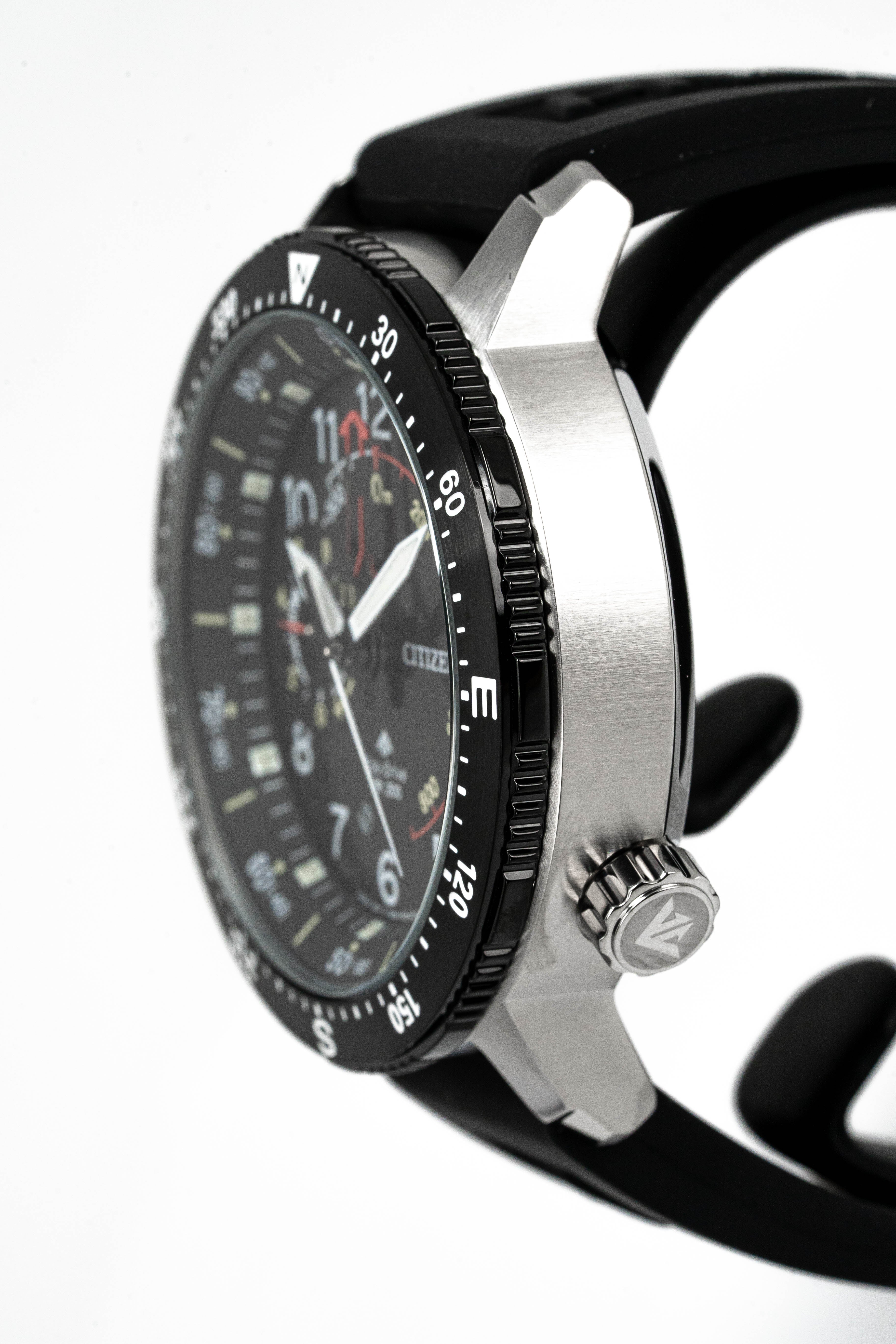 Citizen Men's Watch Eco-Drive Diver Marine Promaster Black Red