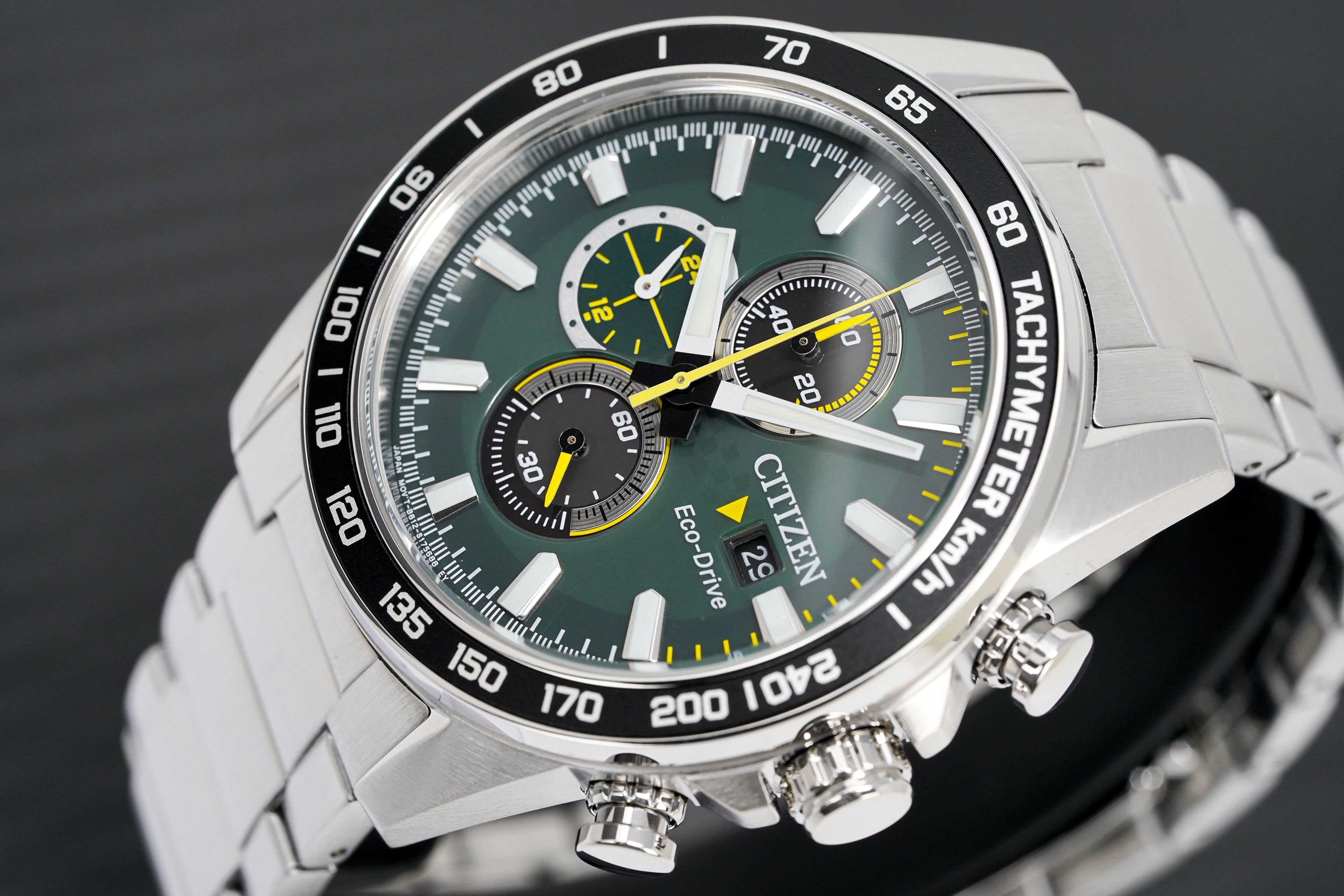 Citizen Men's Watch Eco-Drive Chrono Racing Green