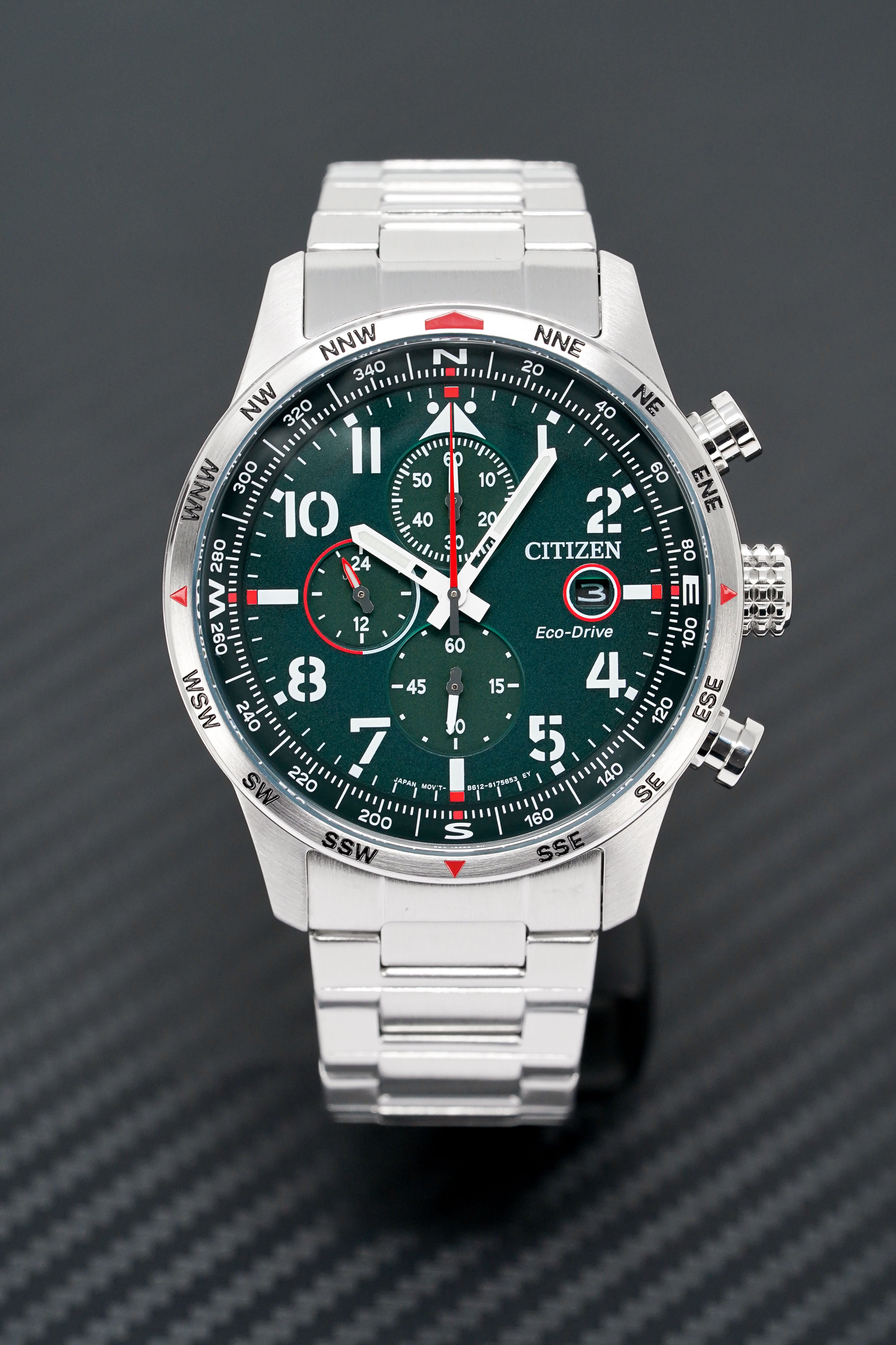 Citizen Men's Watch Eco-Drive Chrono Aviator Green