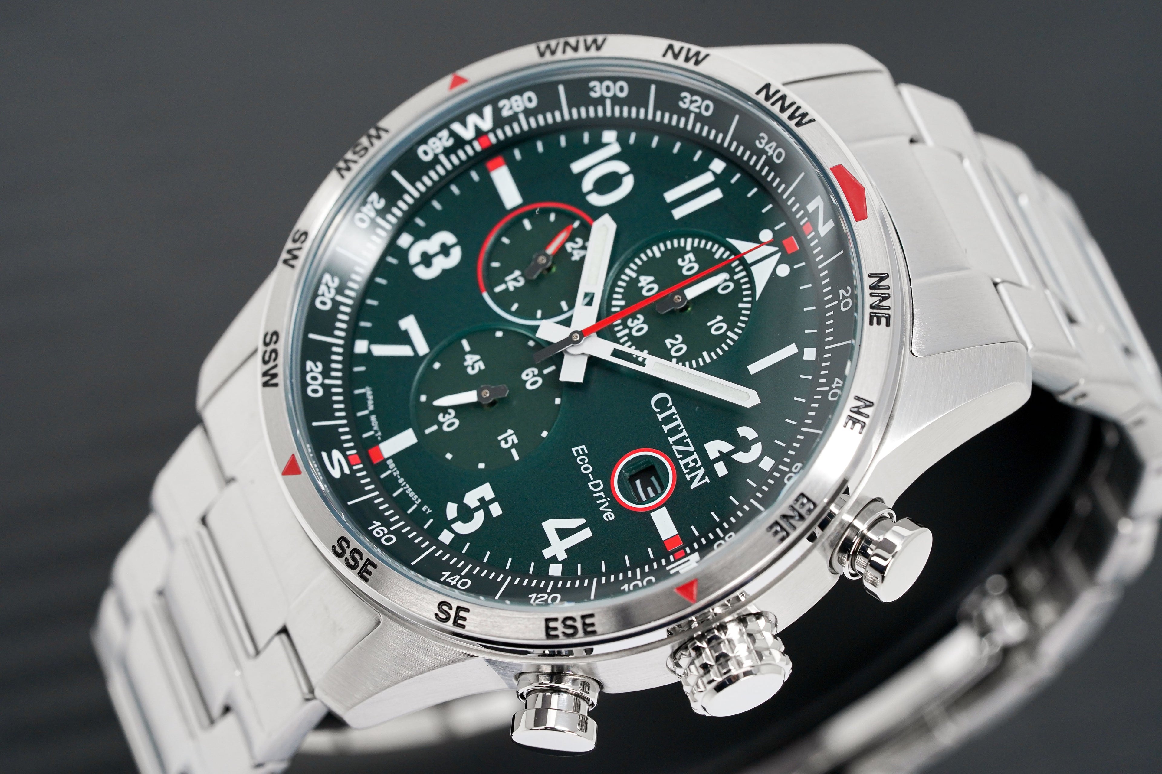 Citizen Men's Watch Eco-Drive Chrono Aviator Green