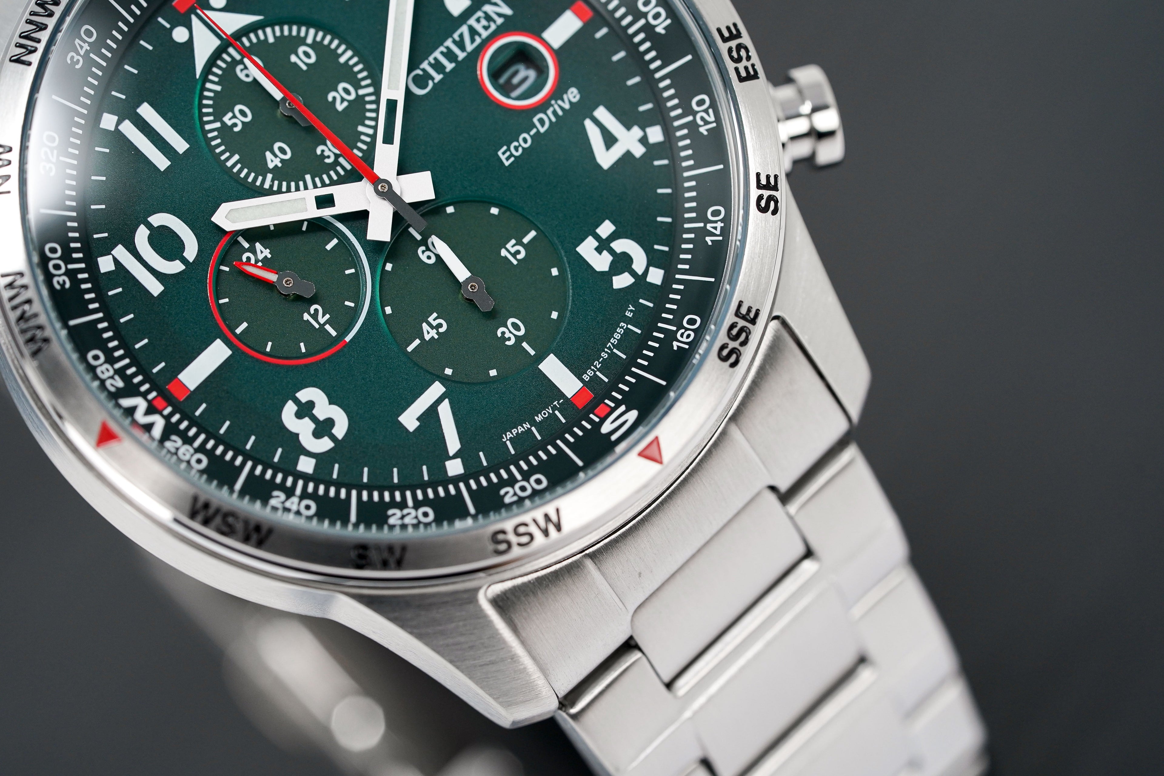 Citizen Men's Watch Eco-Drive Chrono Aviator Green