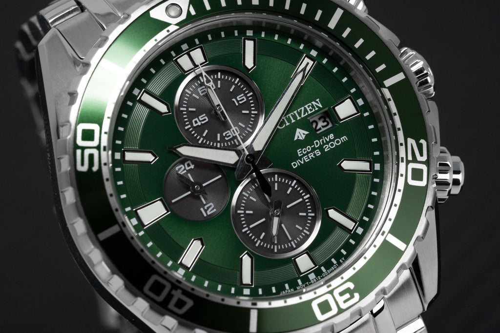 Citizen Men's Watch Eco-Drive Promaster Stainless Steel Bracelet Green