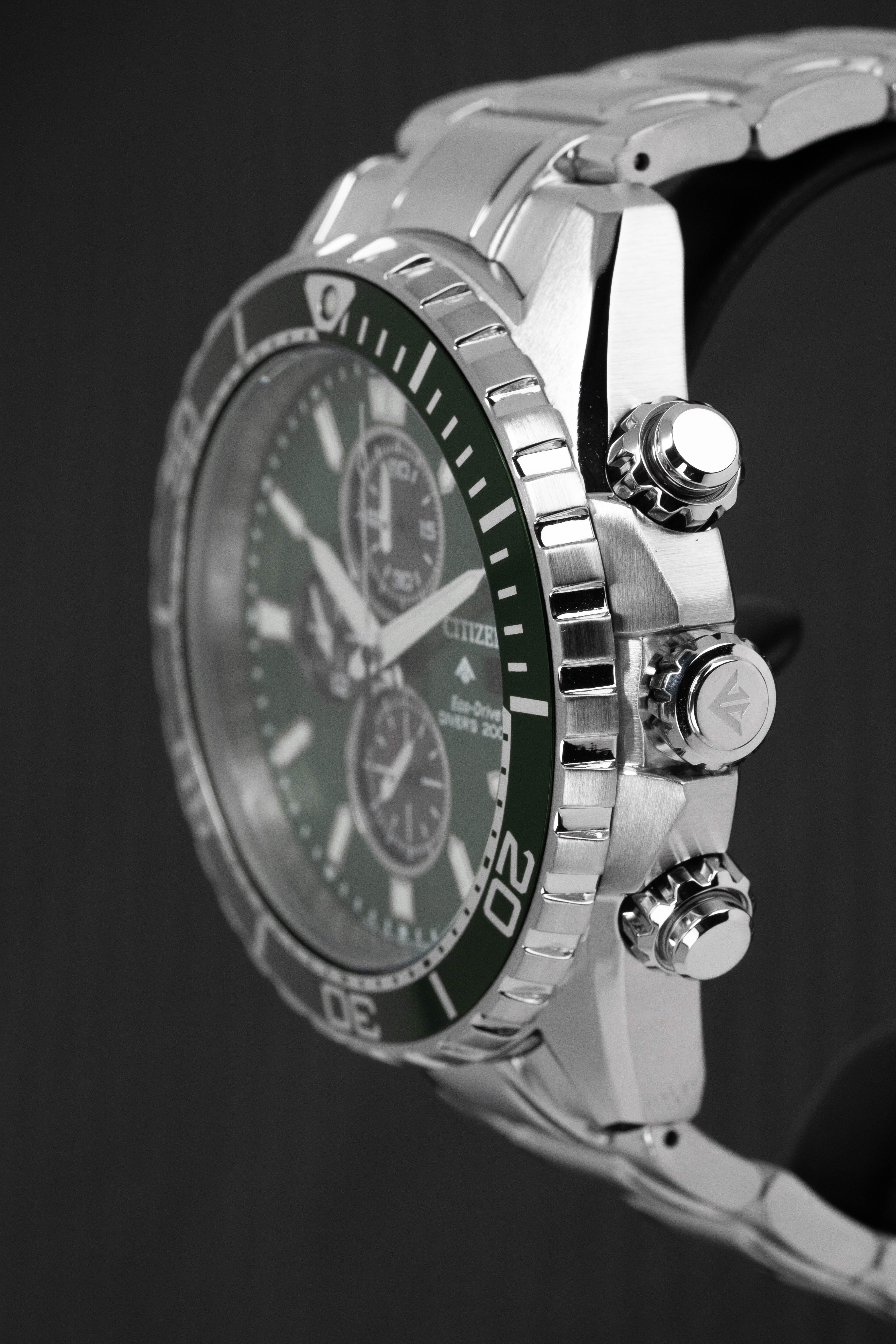 Citizen Men's Watch Eco-Drive Promaster Stainless Steel Bracelet Green