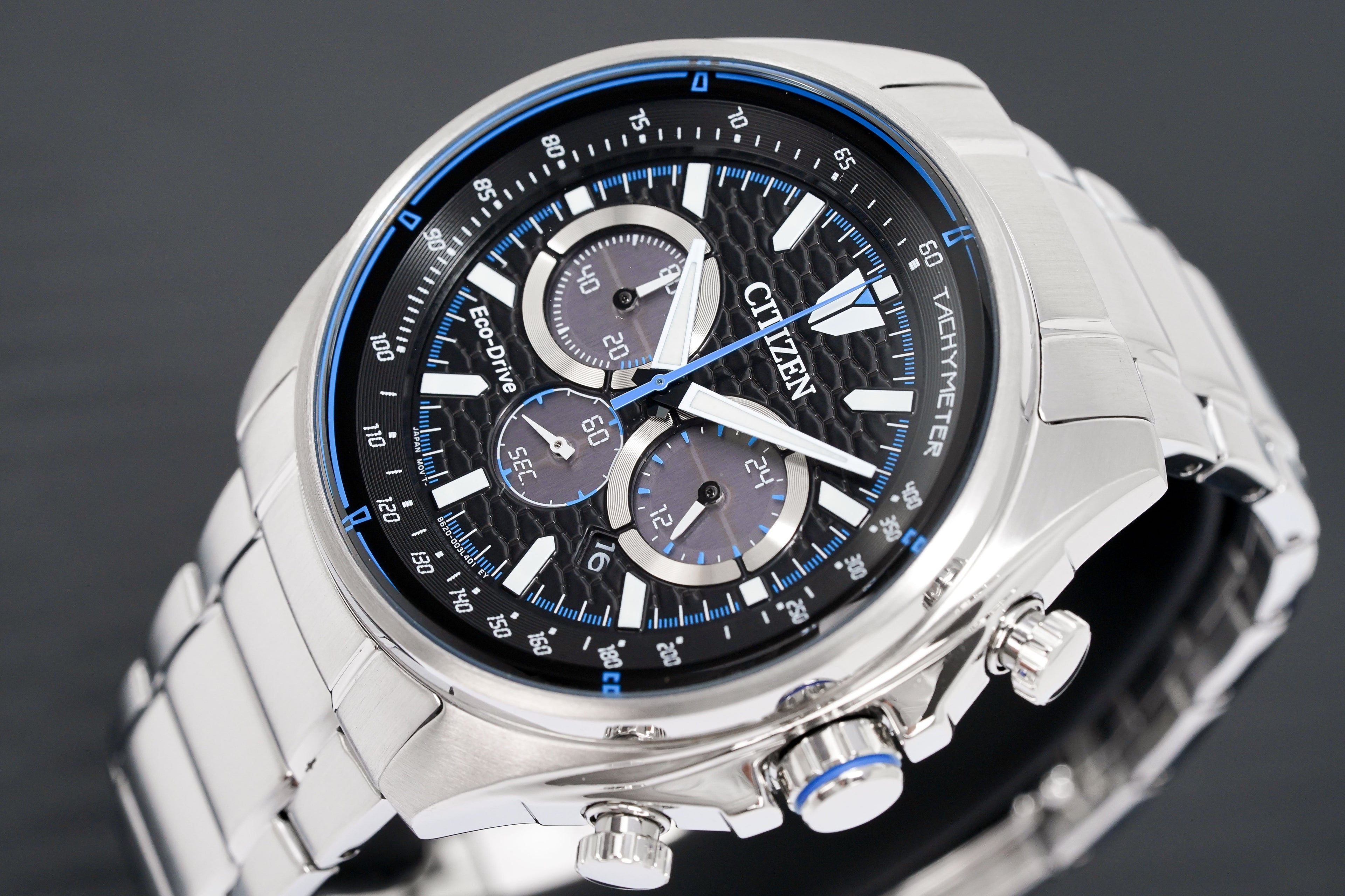 Citizen Men's Watch Eco-Drive Active Chrono Black Blue