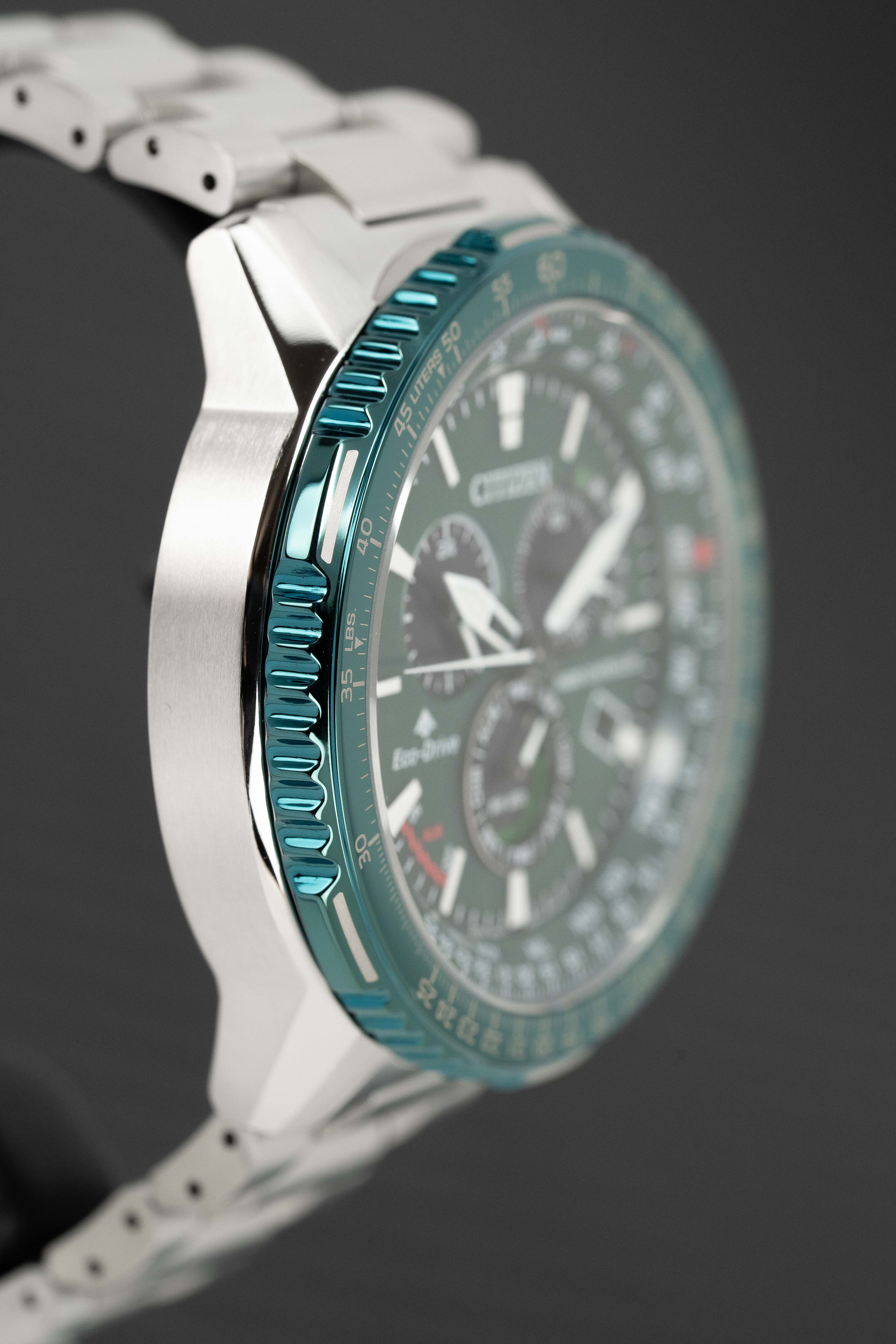 Citizen Men's Watch Eco-Drive Promaster Sky Radio Controlled Chrono Green