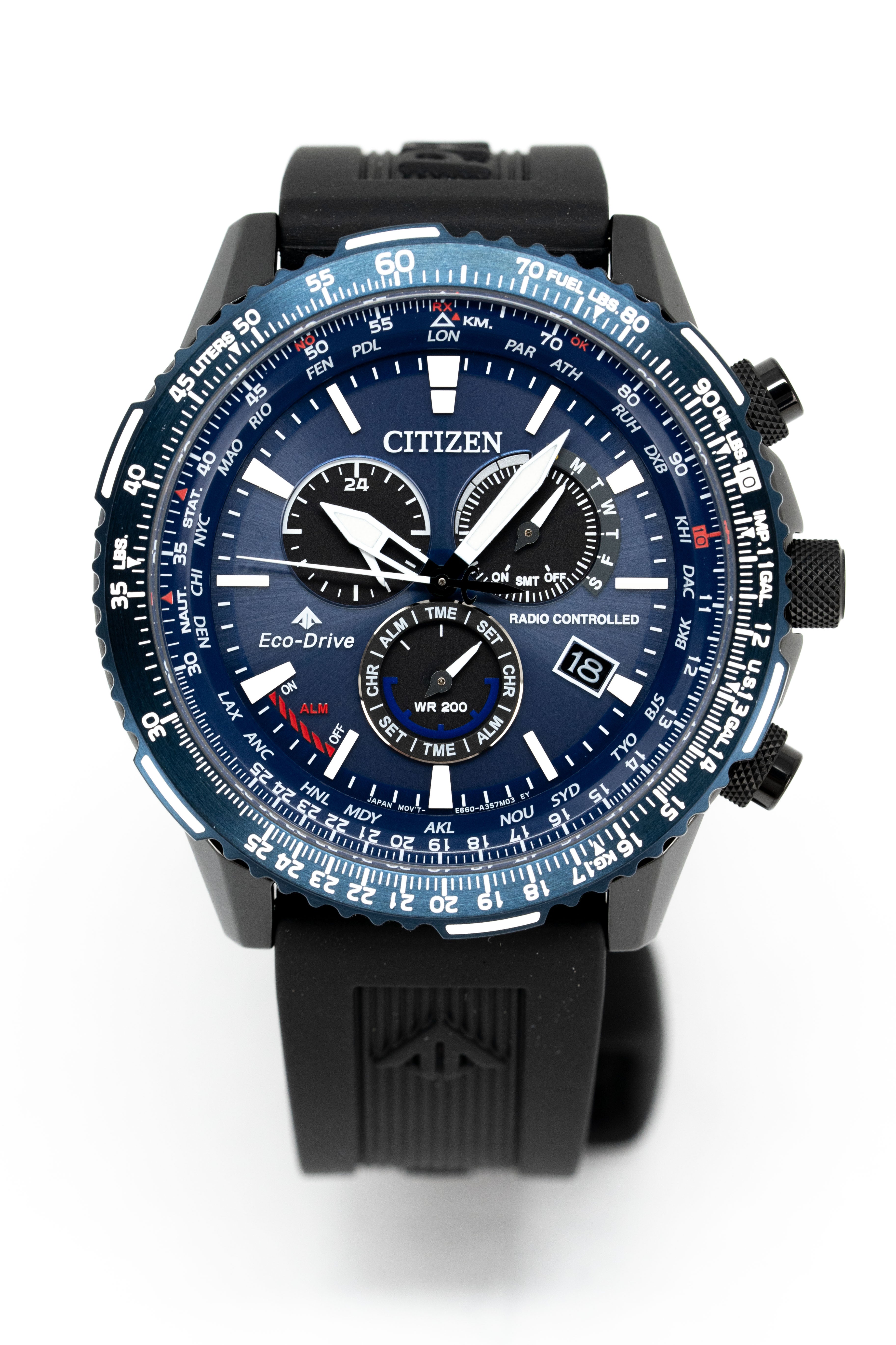 Citizen Men's Watch Eco-Drive Promaster Sky Radio Controlled Chrono Blue