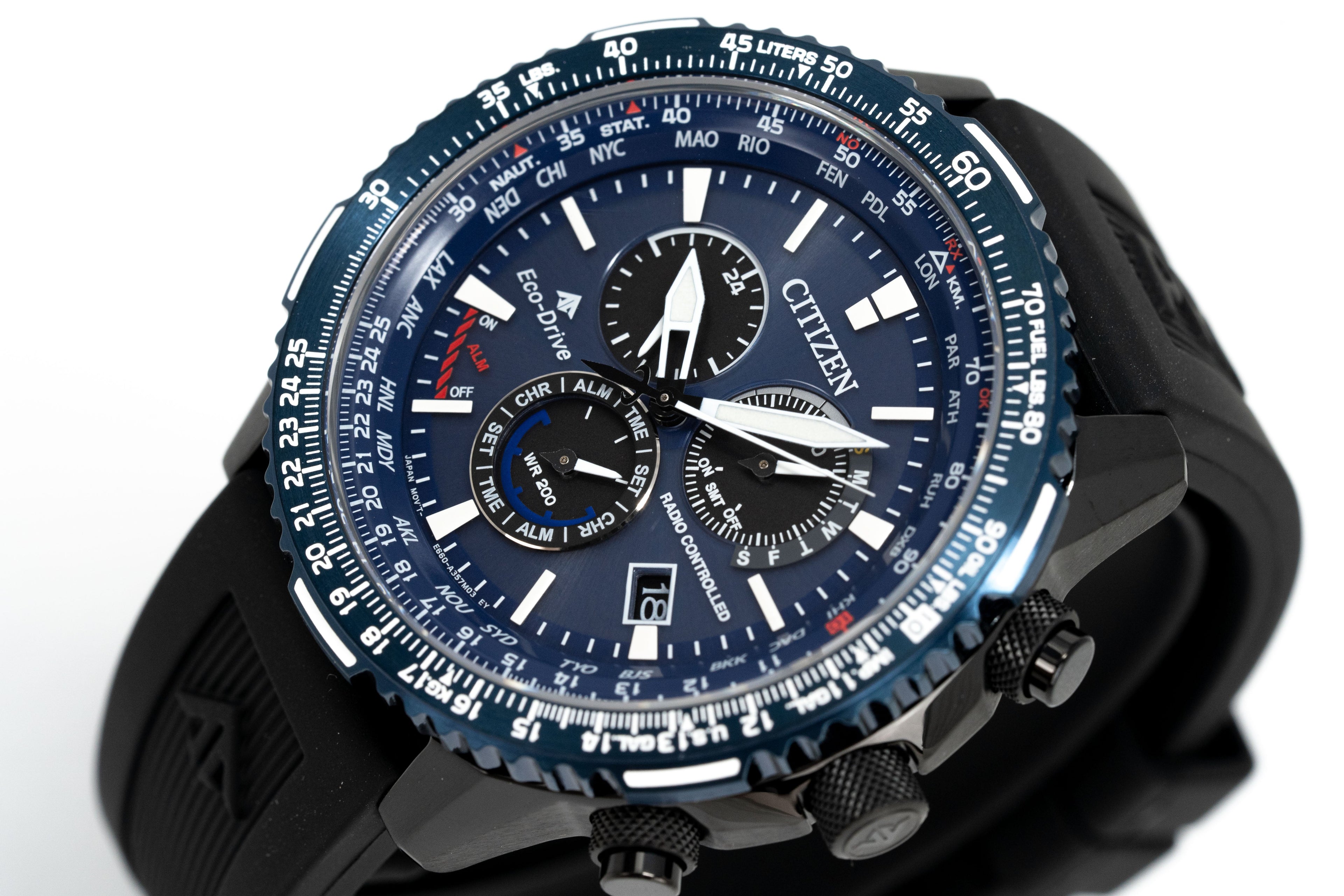 Citizen Men's Watch Eco-Drive Promaster Sky Radio Controlled Chrono Blue