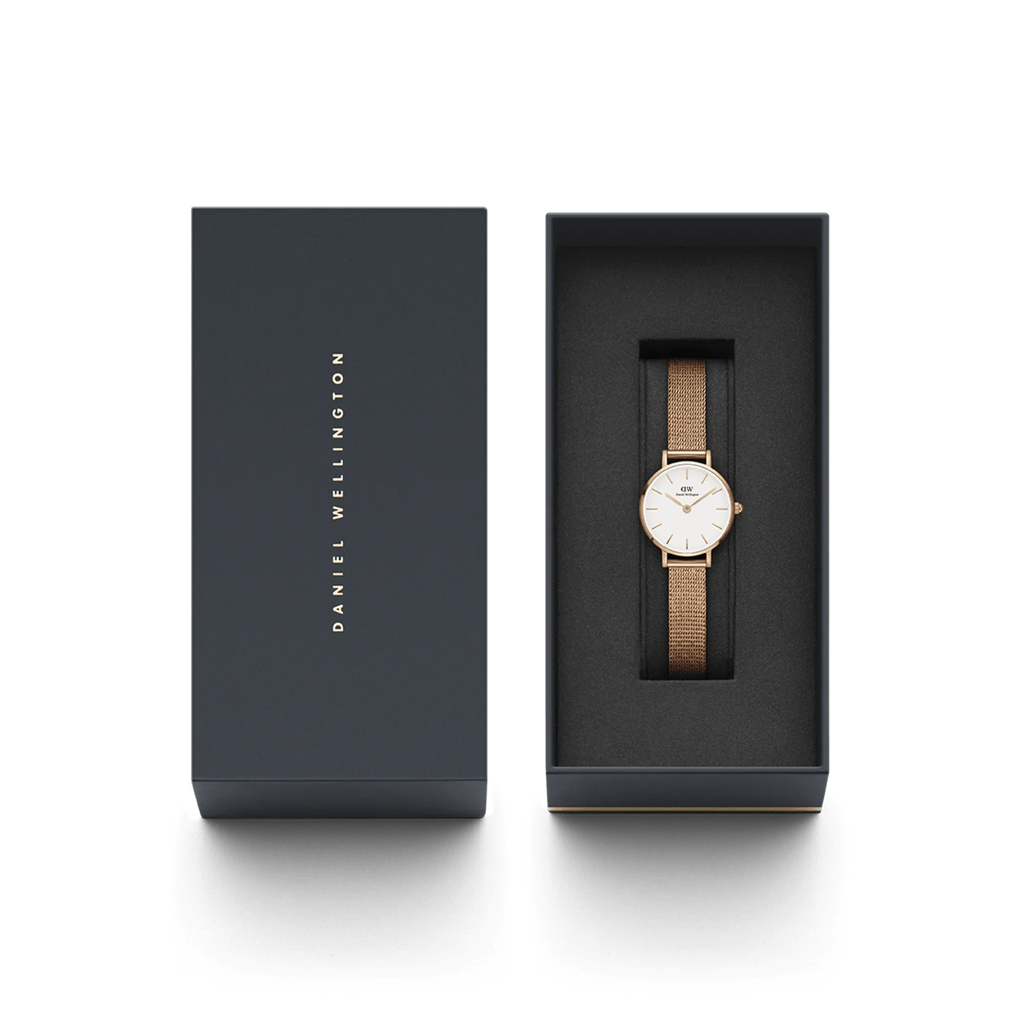 Daniel Wellington Petite Pressed Melrose Ladies Rose Gold Watch