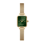 Daniel Wellington Quadro Mini Ladies  Gold Green Emerald Watch