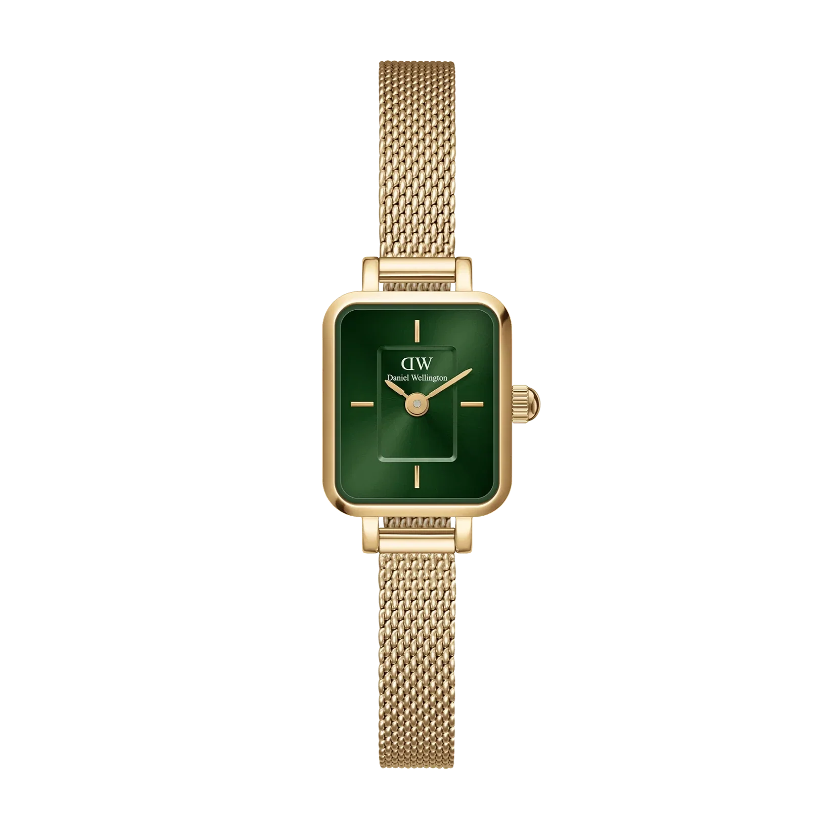 Daniel Wellington Quadro Mini Ladies  Gold Green Emerald Watch