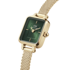 Daniel Wellington Quadro Mini Ladies  Gold Green Emerald Watch