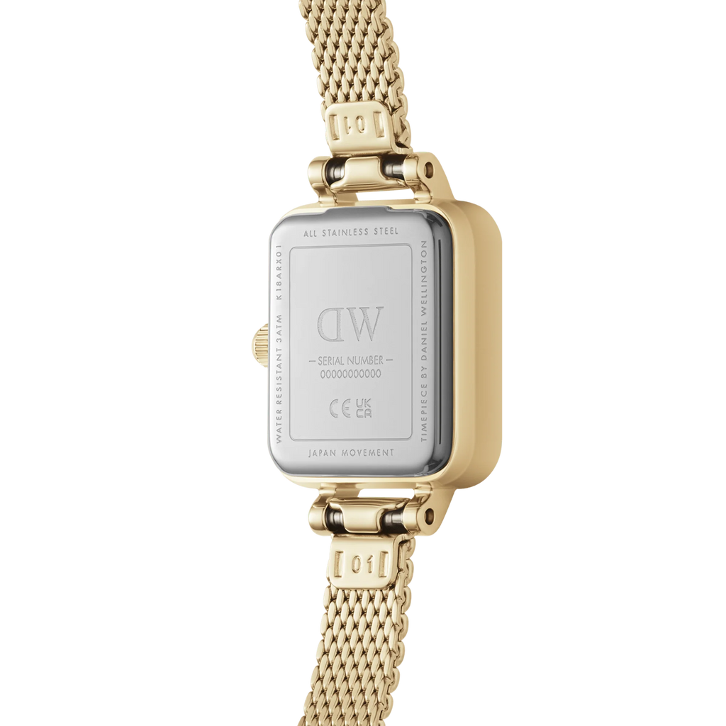 Daniel Wellington Quadro Mini Ladies  Gold Green Emerald Watch