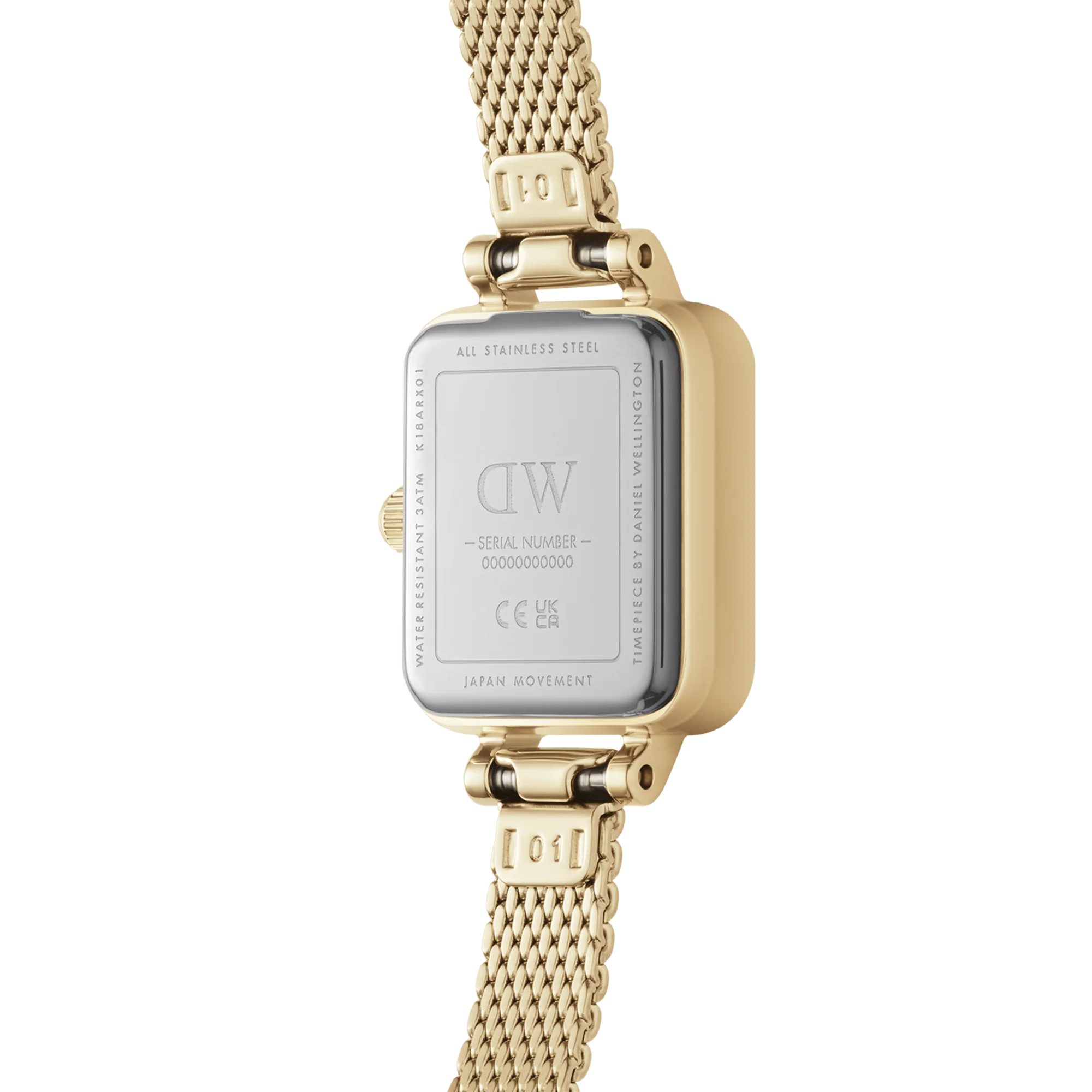 Daniel Wellington Quadro Mini Ladies  Gold Green Emerald Watch