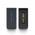Daniel Wellington Quadro Mini Ladies  Gold Green Emerald Watch