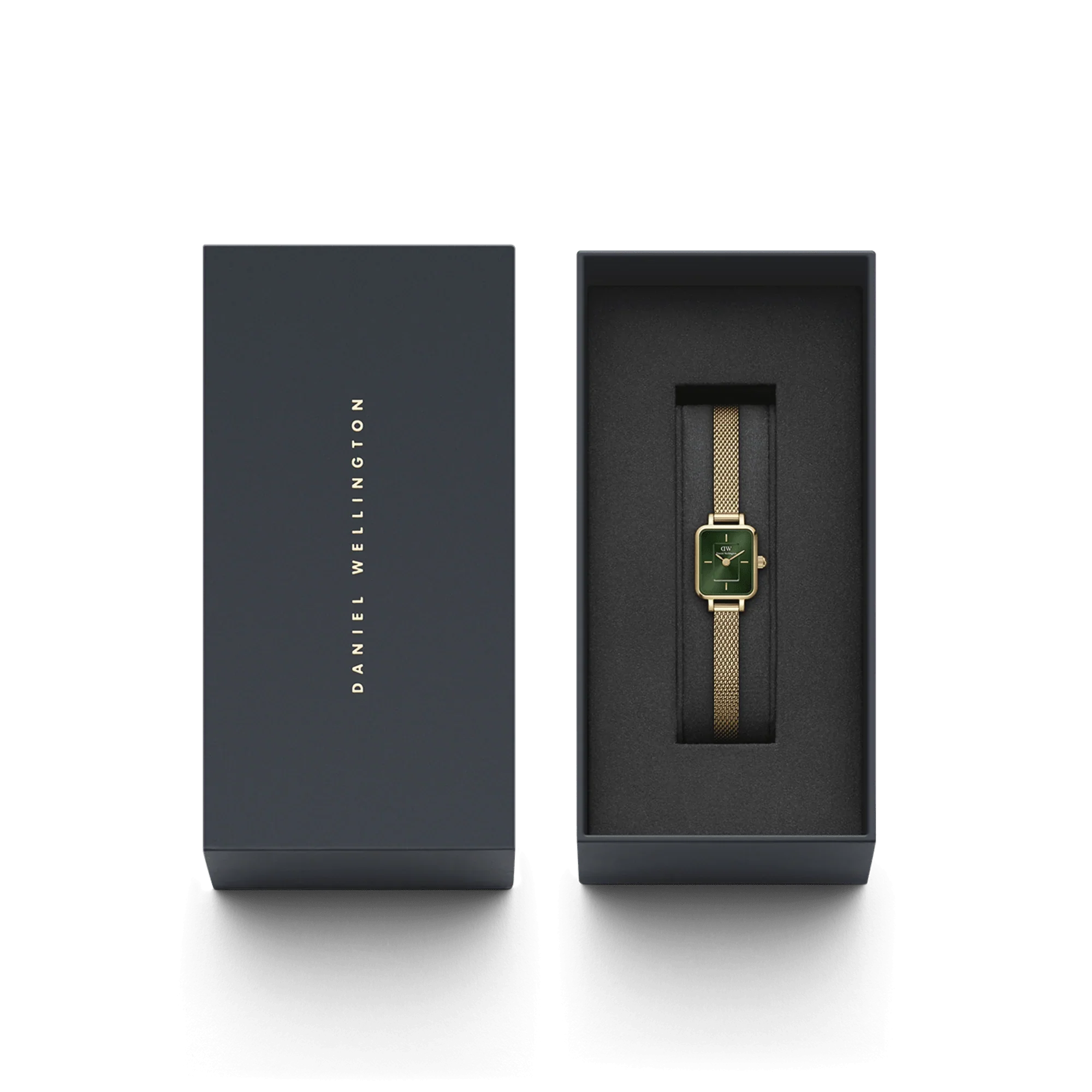 Daniel Wellington Quadro Mini Ladies  Gold Green Emerald Watch