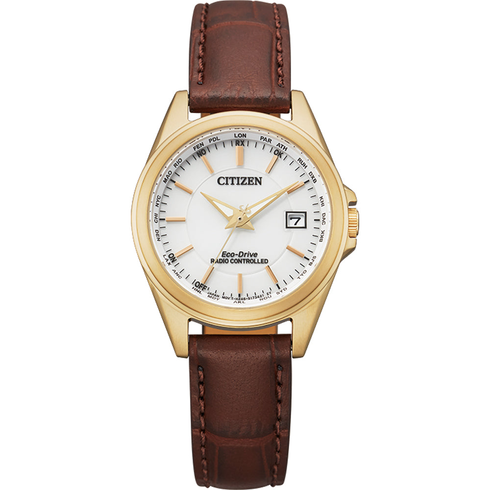 Citizen Women's Watch Eco-Drive Radio Controlled Gold PVD