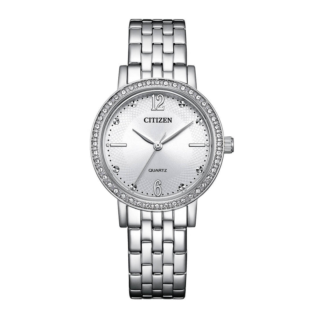 Citizen Ladies' 31mm Crystal Dress Watch Silver