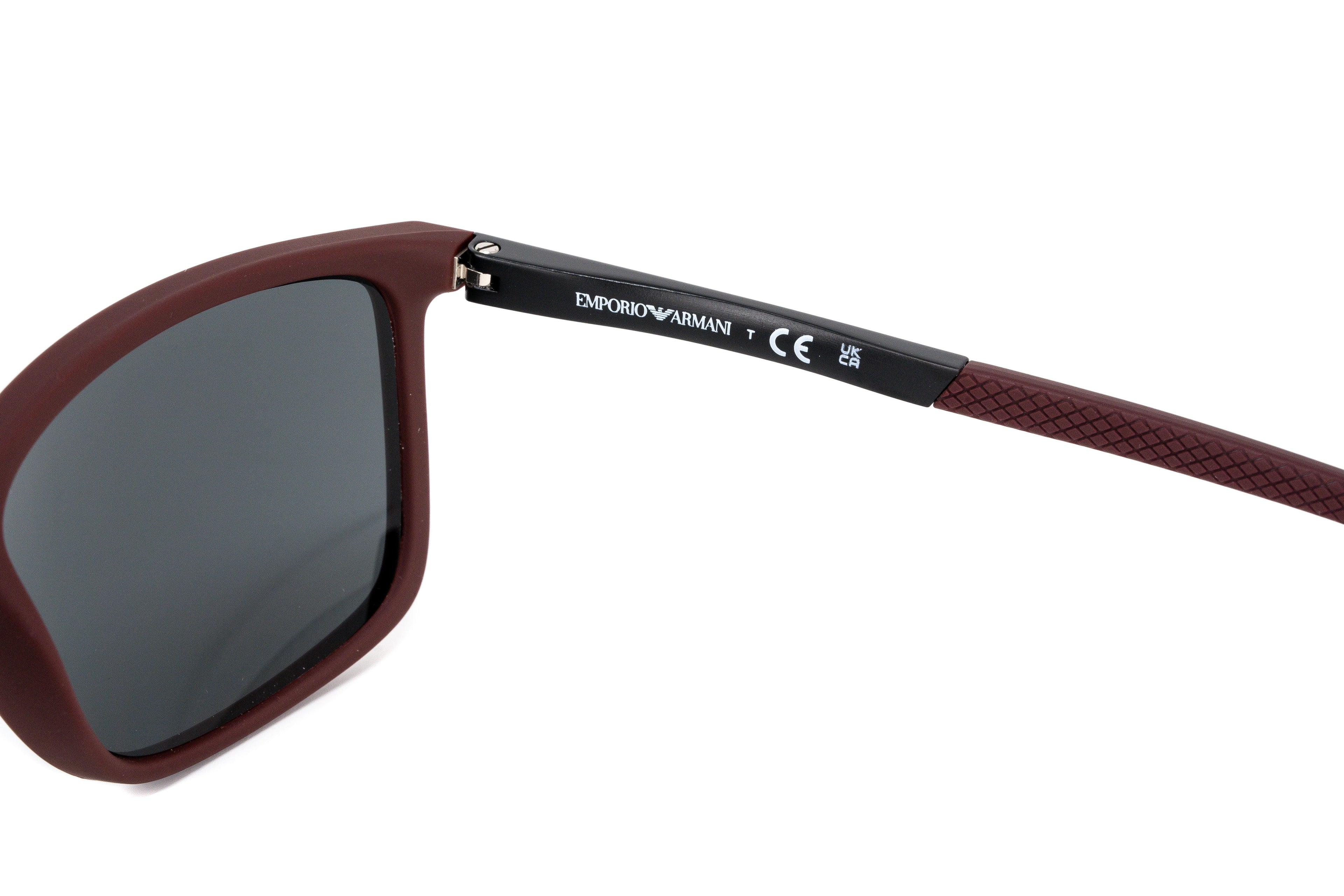 Emporio Armani Men's Sunglasses Rectangular Burgundy