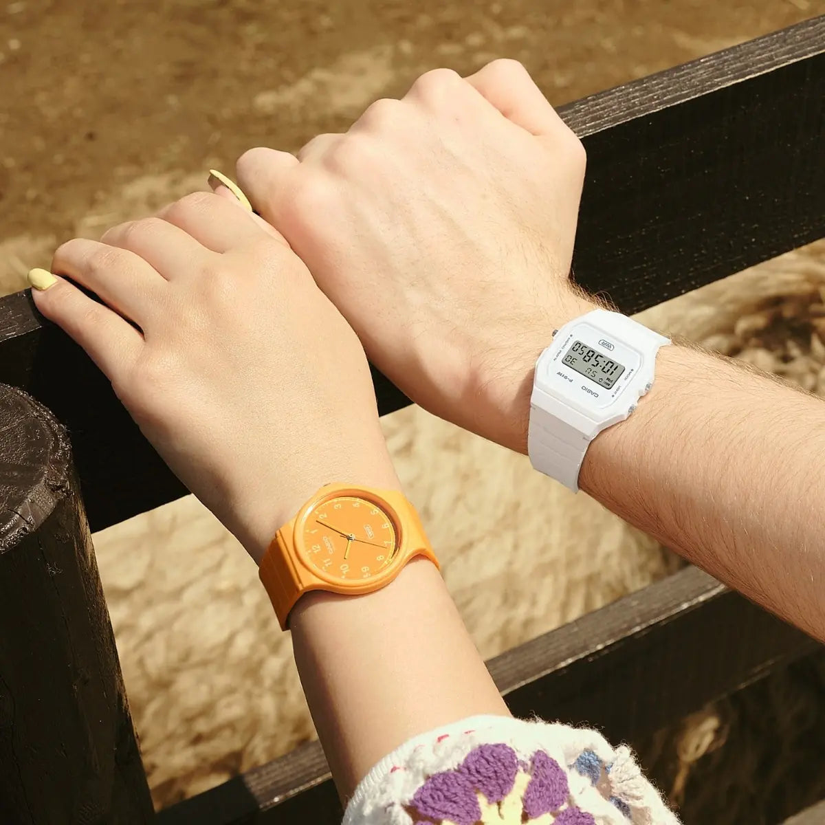 Casio POP Series Unisex White Digital Watch