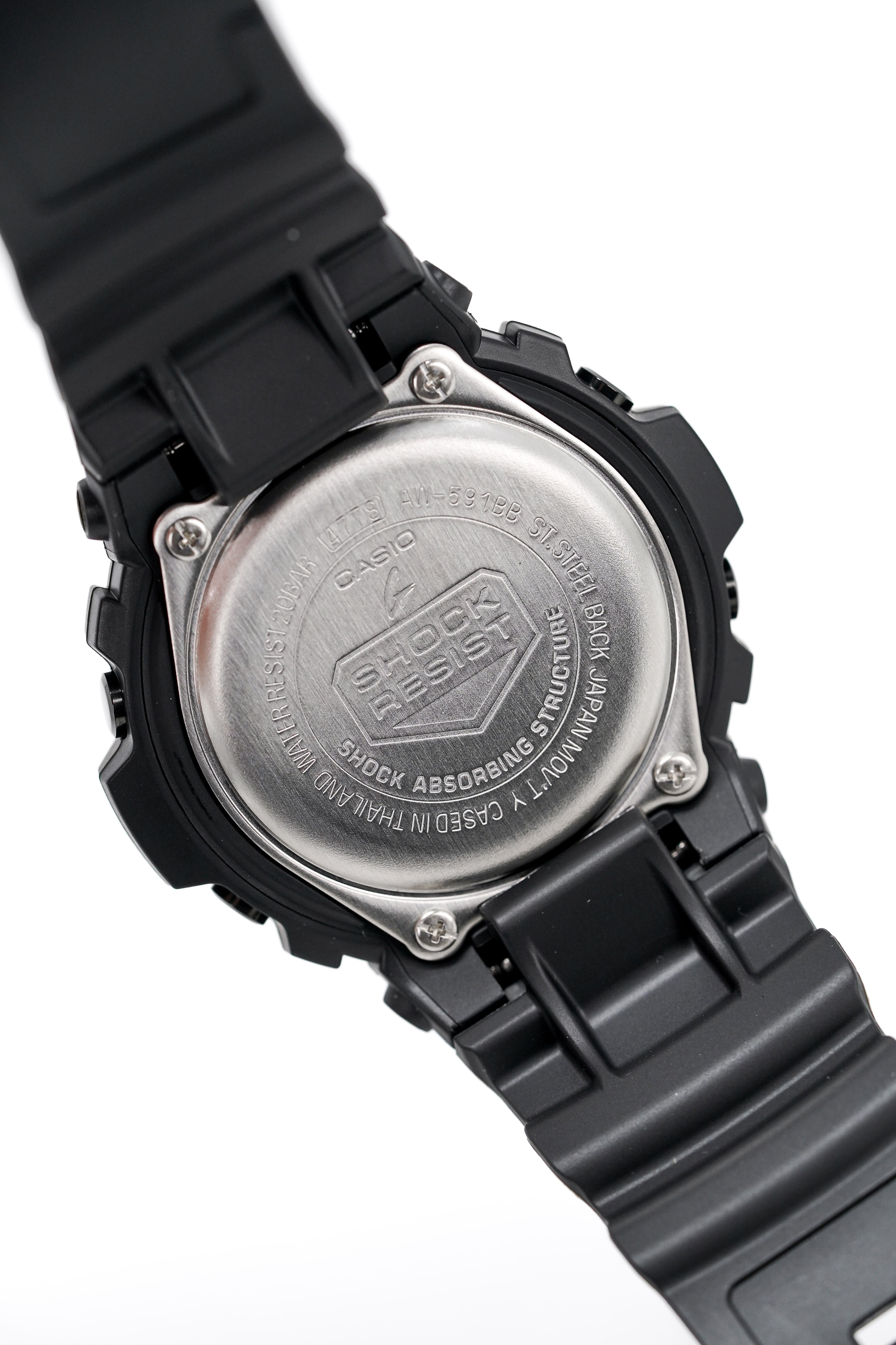Casio G-Shock Watch Analogue-Digital Black on Black